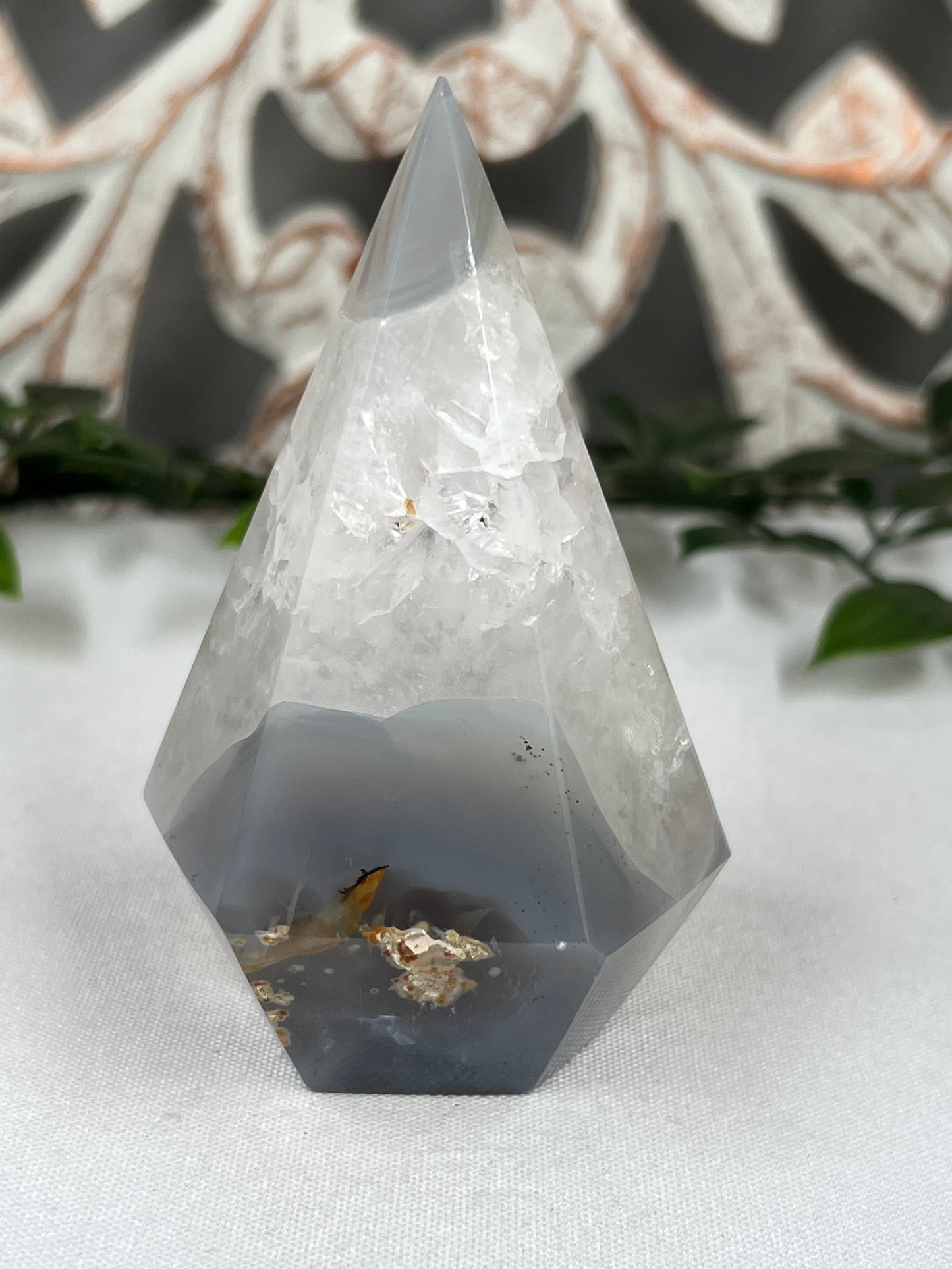 Brazilian Druzy Agate Tower