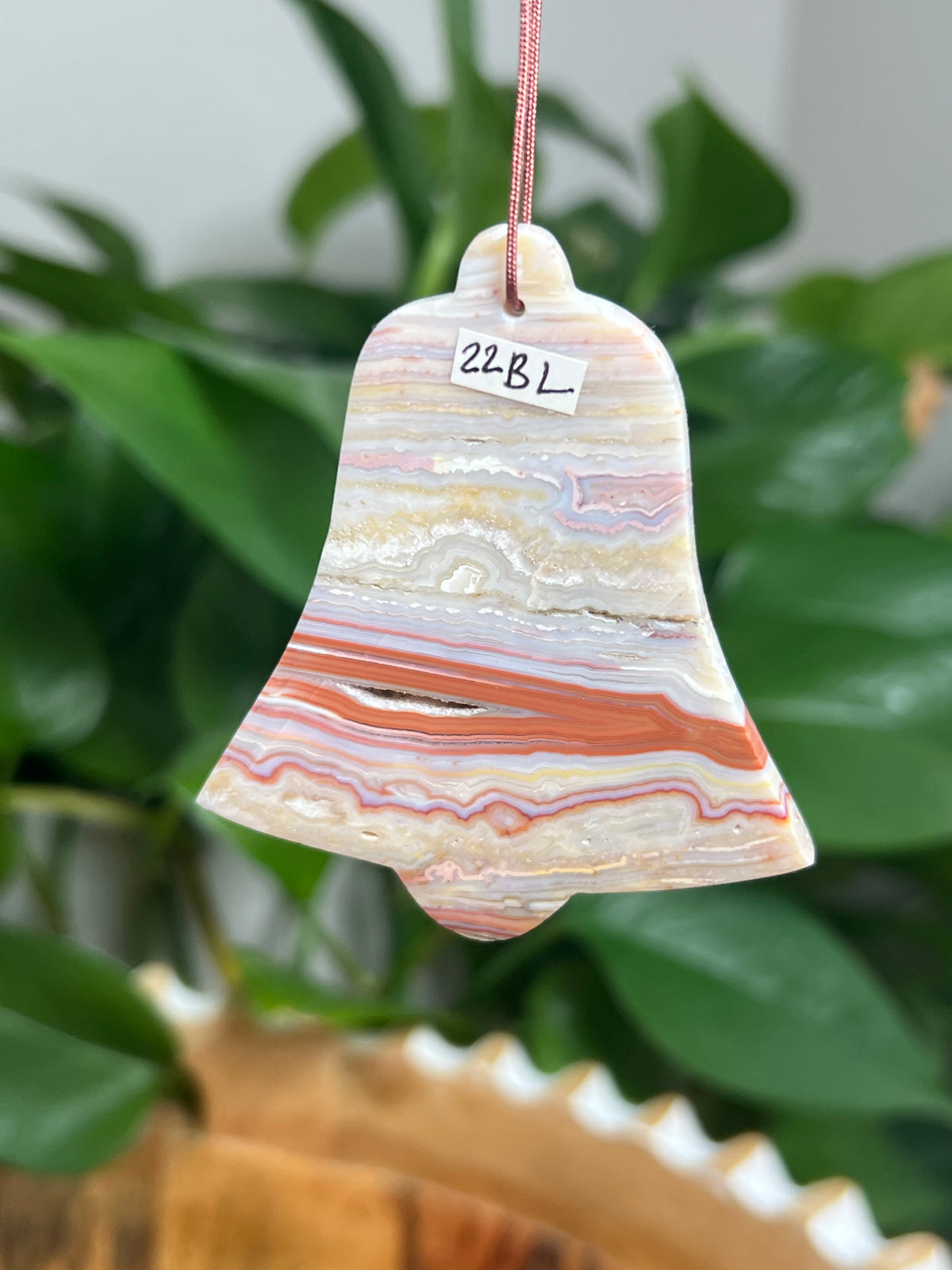 Crazy Lace Agate Ornament Bell: BL