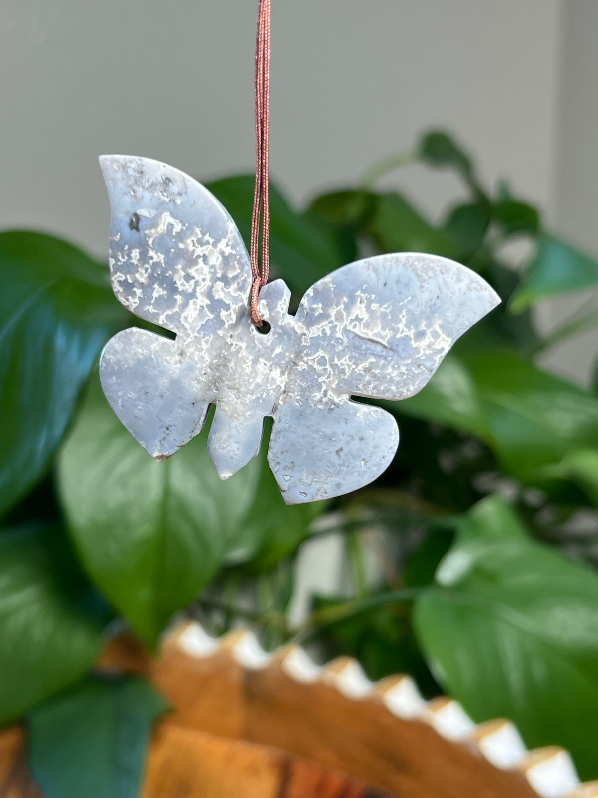 Blue Plume Agate Butterfly Ornaments