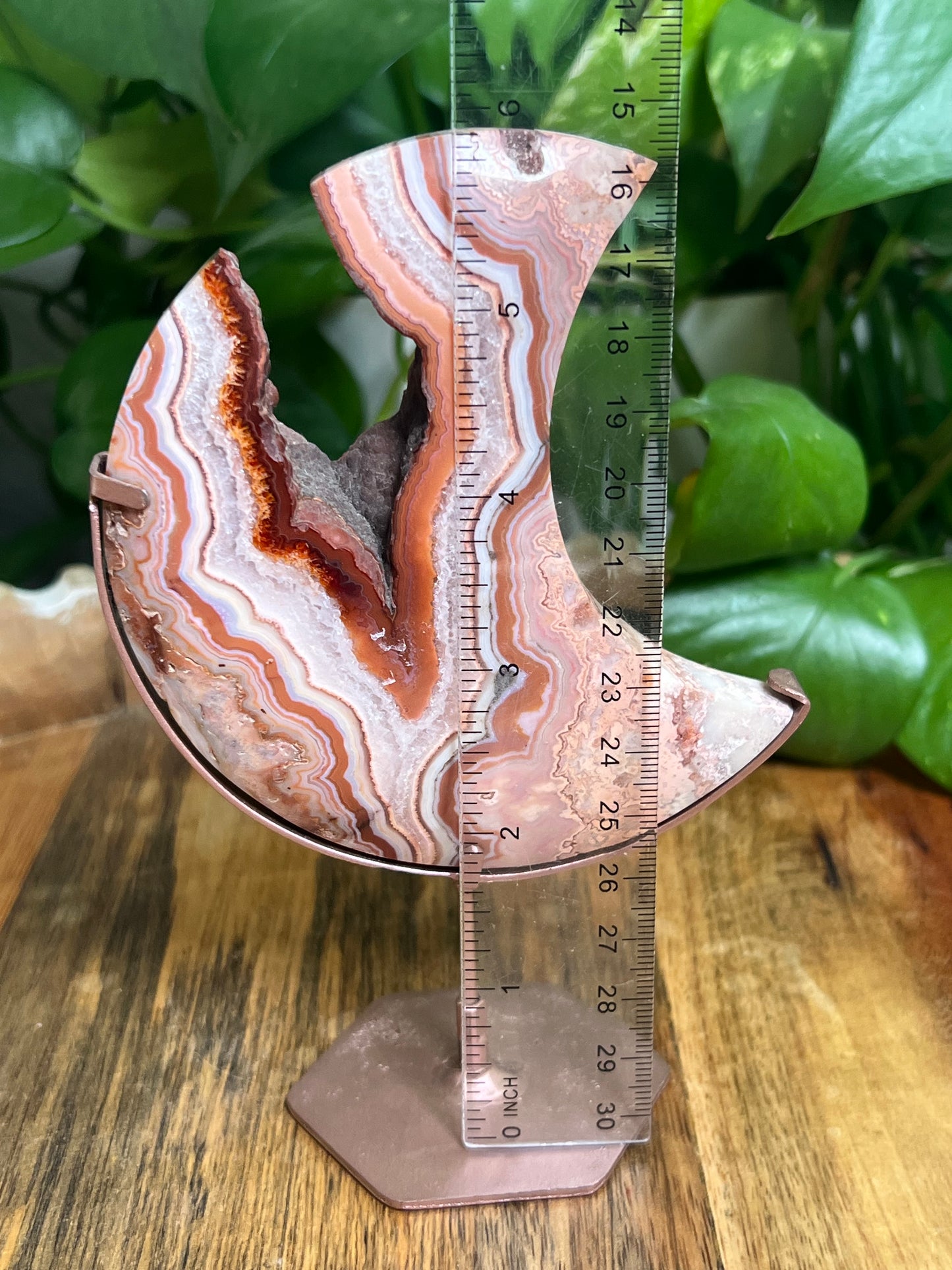 Pink Crazy Lace Agate Moon