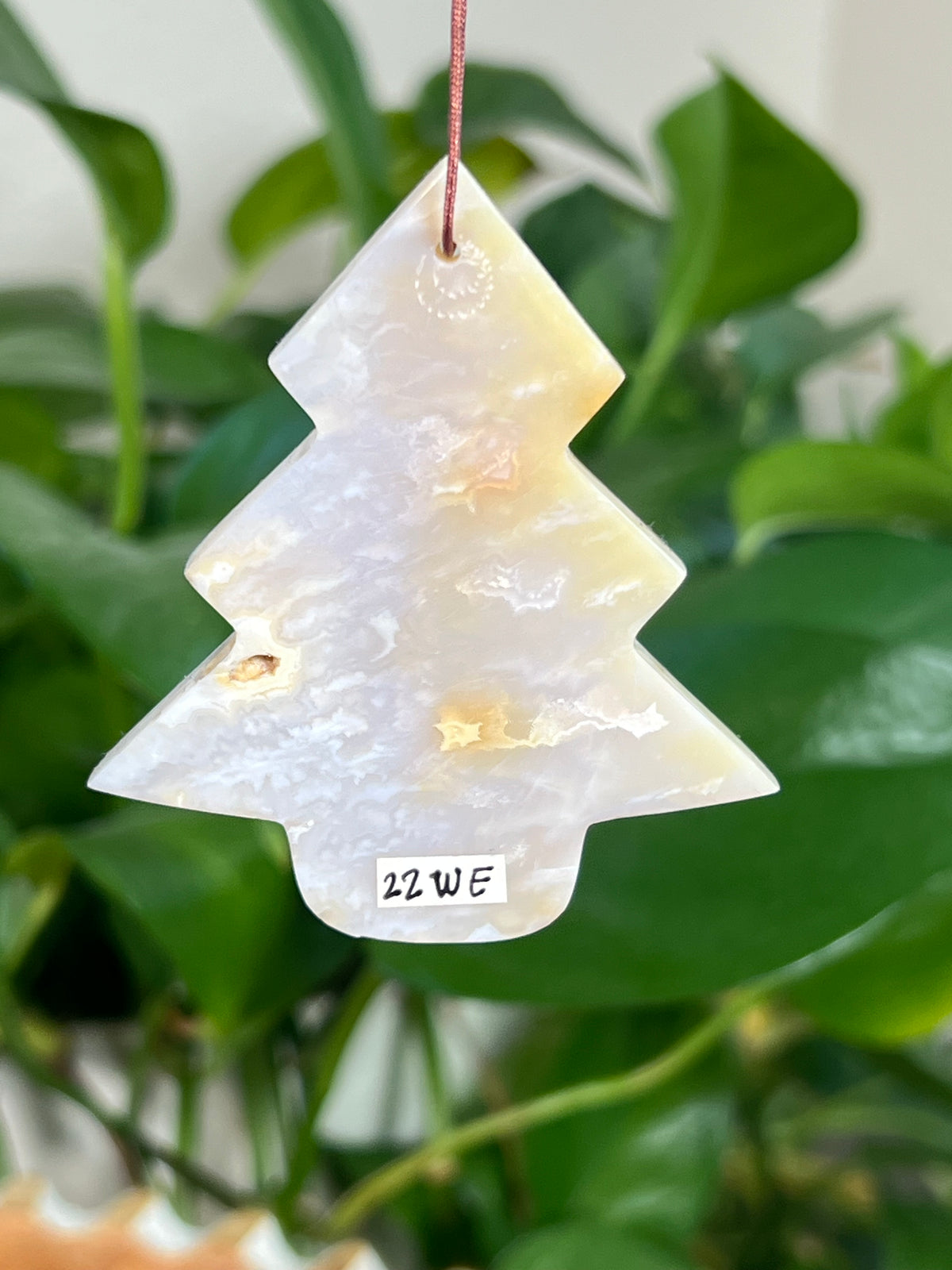 Winter Plume Agate Tree Ornaments
