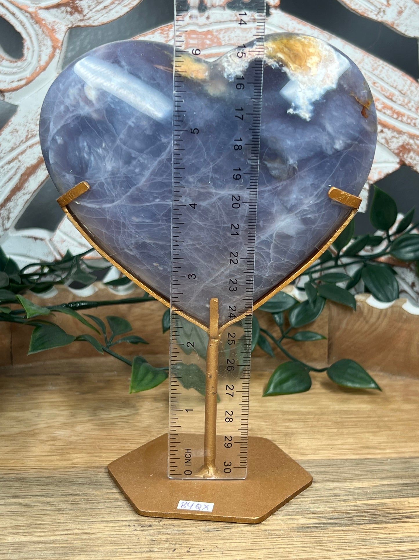 Purple Chalcedony Heart