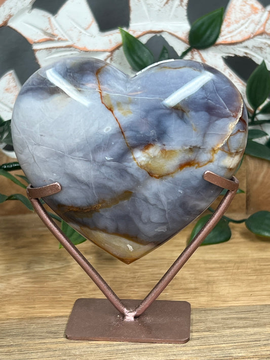 Purple Chalcedony Heart