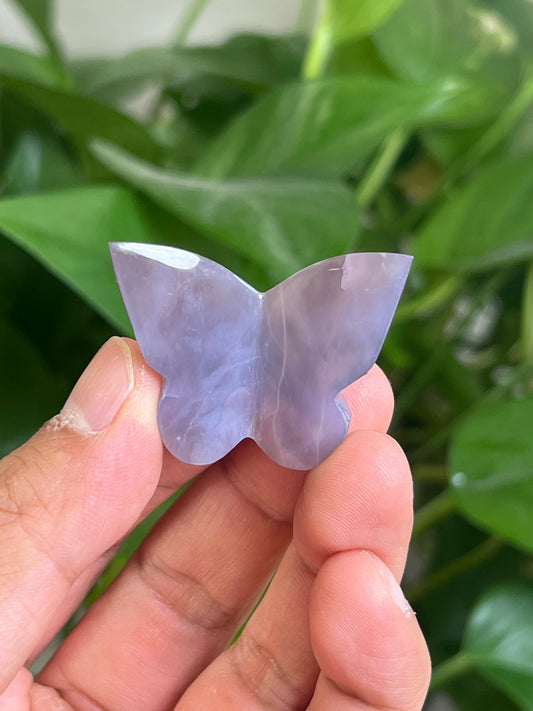 Purple Chalcedony 3D Mini Butterfly: BA