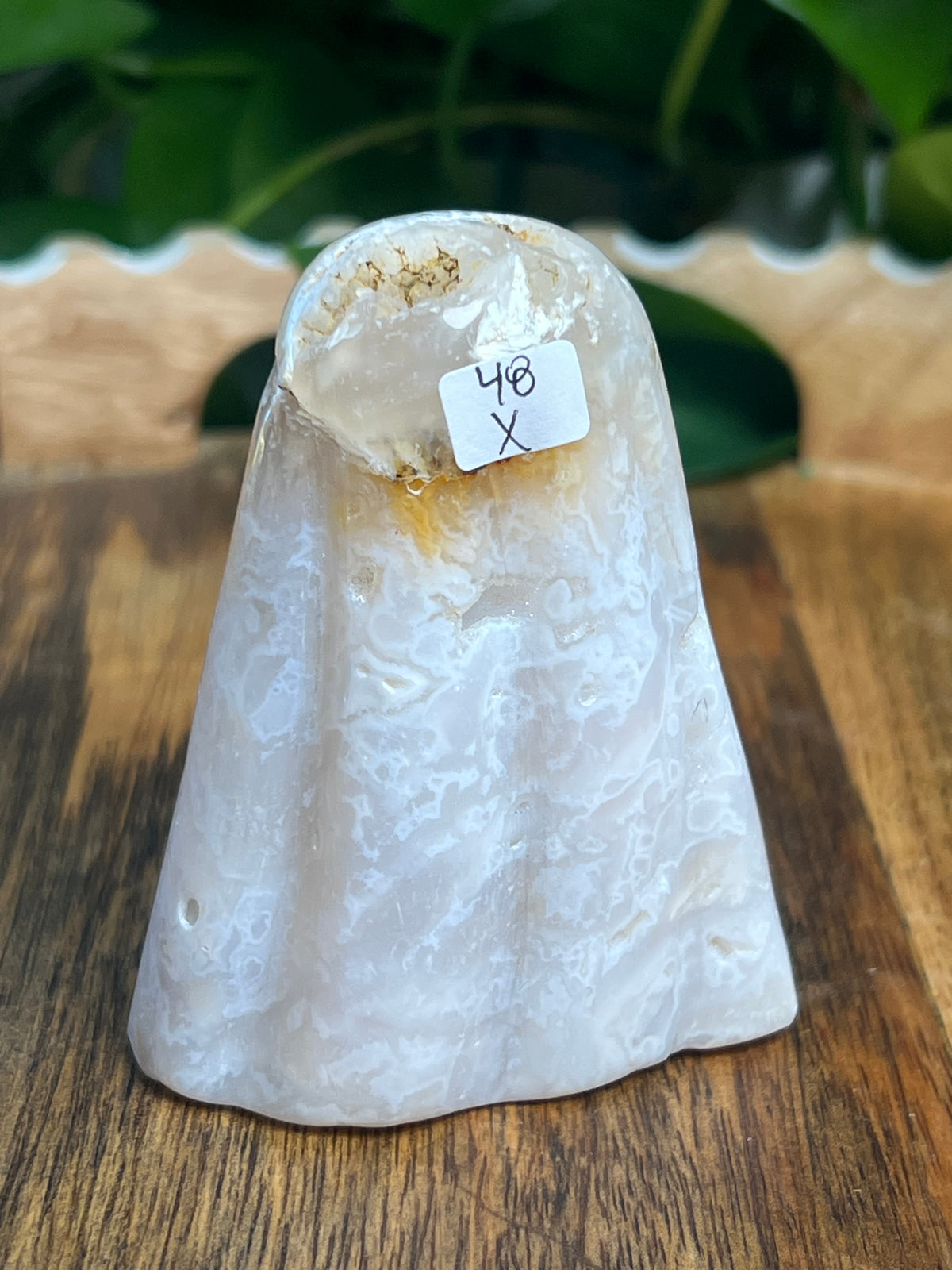 White Plume Agate Ghost: X