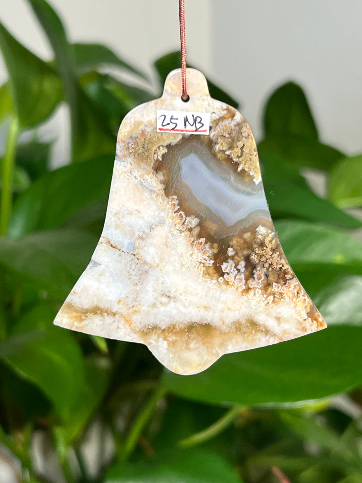 Scenic Moss Agate Bell Ornaments