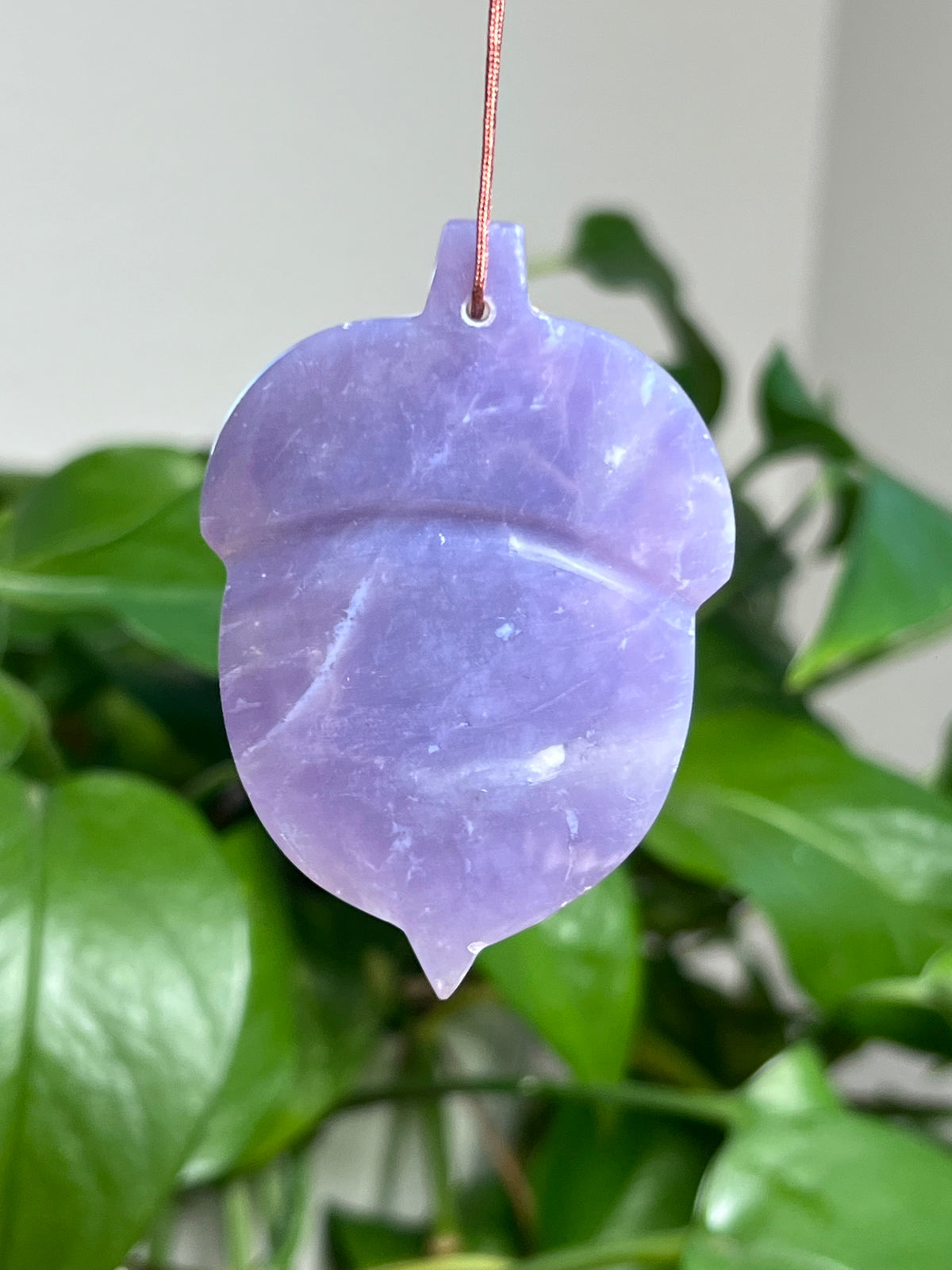 Purple Chalcedony Acorn Ornaments