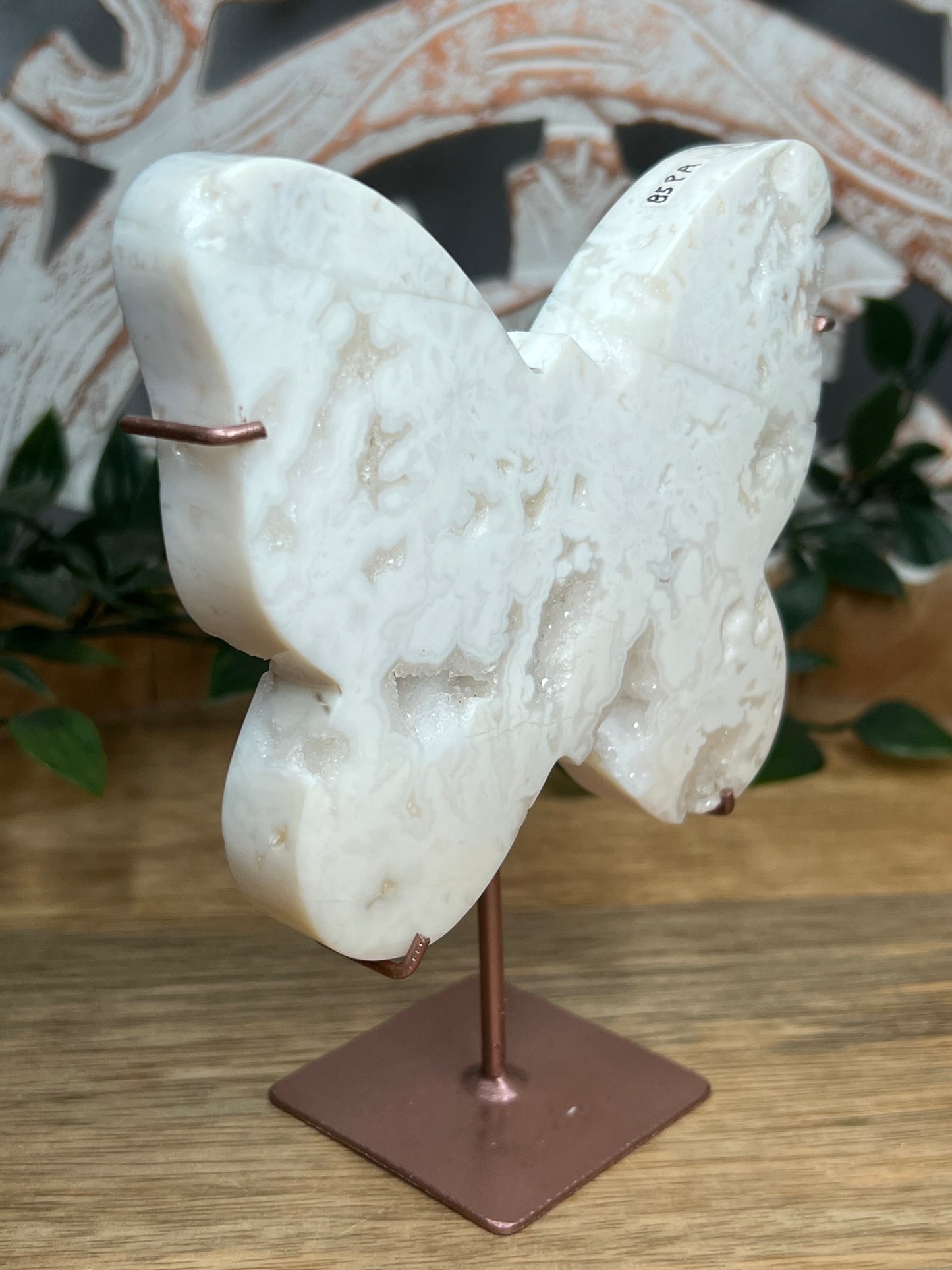 White Plume Agate Butterfly