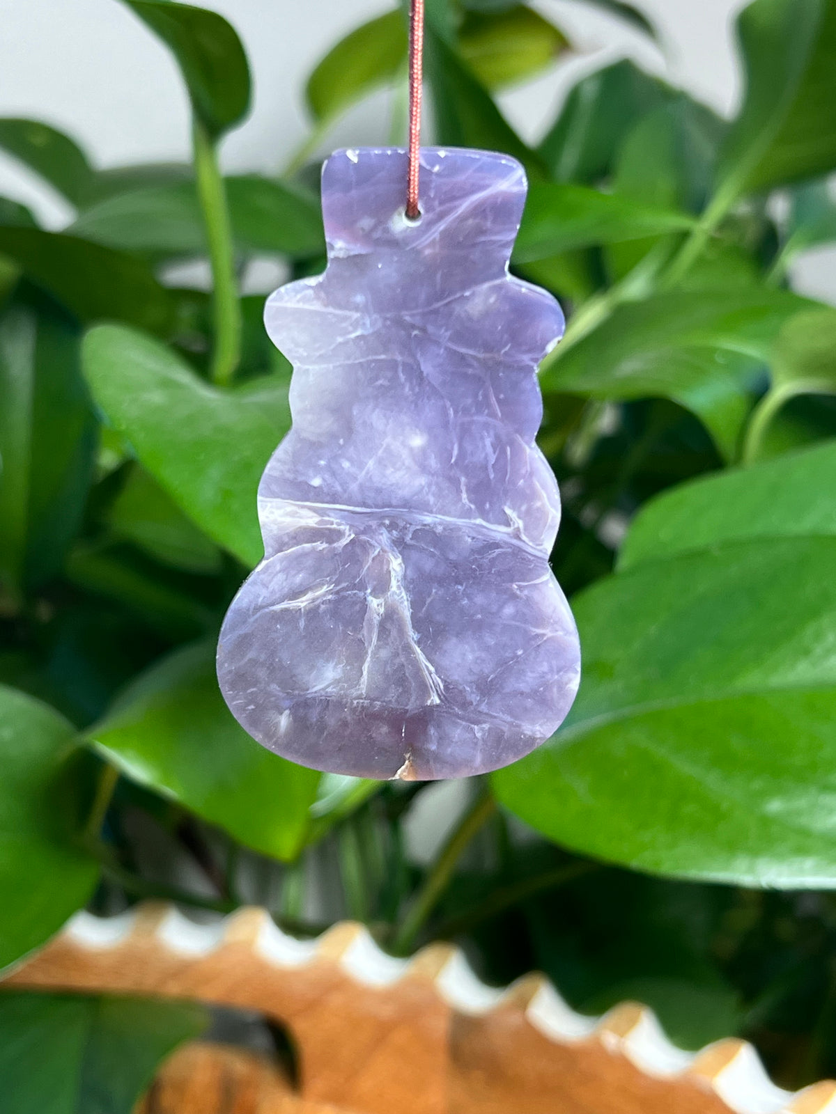 Purple Chalcedony Snowman Ornaments