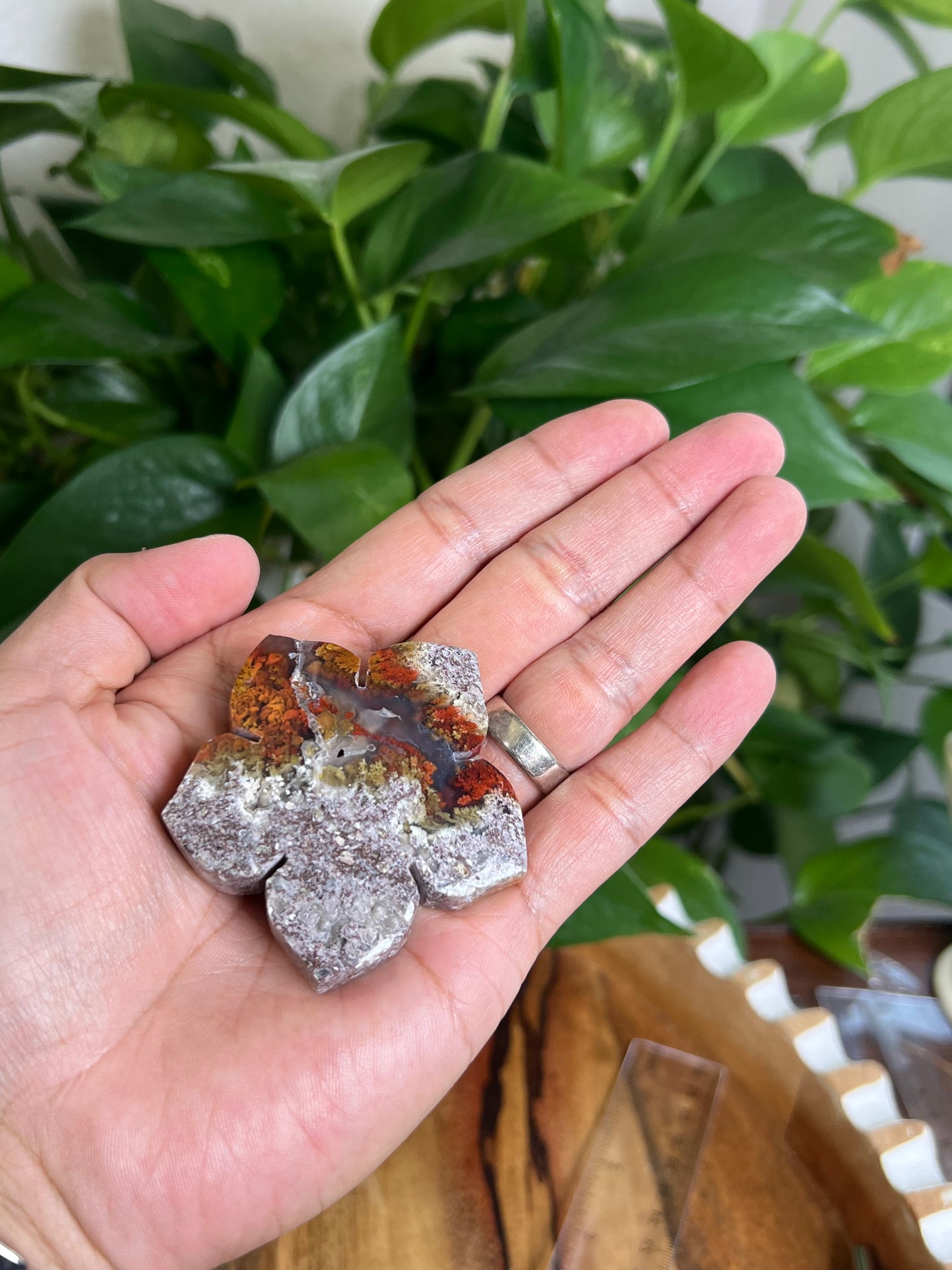 Scenic Moss Agate Flower NH