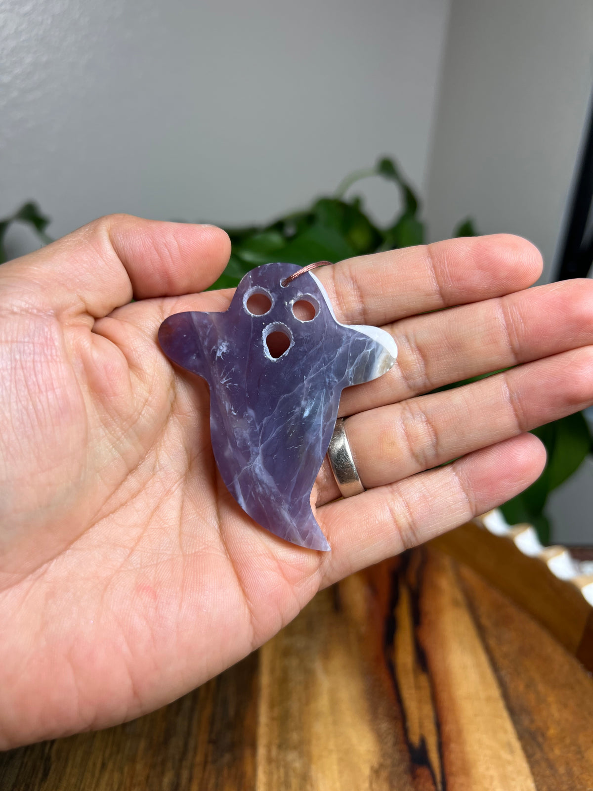 Purple Chalcedony Ghost Ornaments