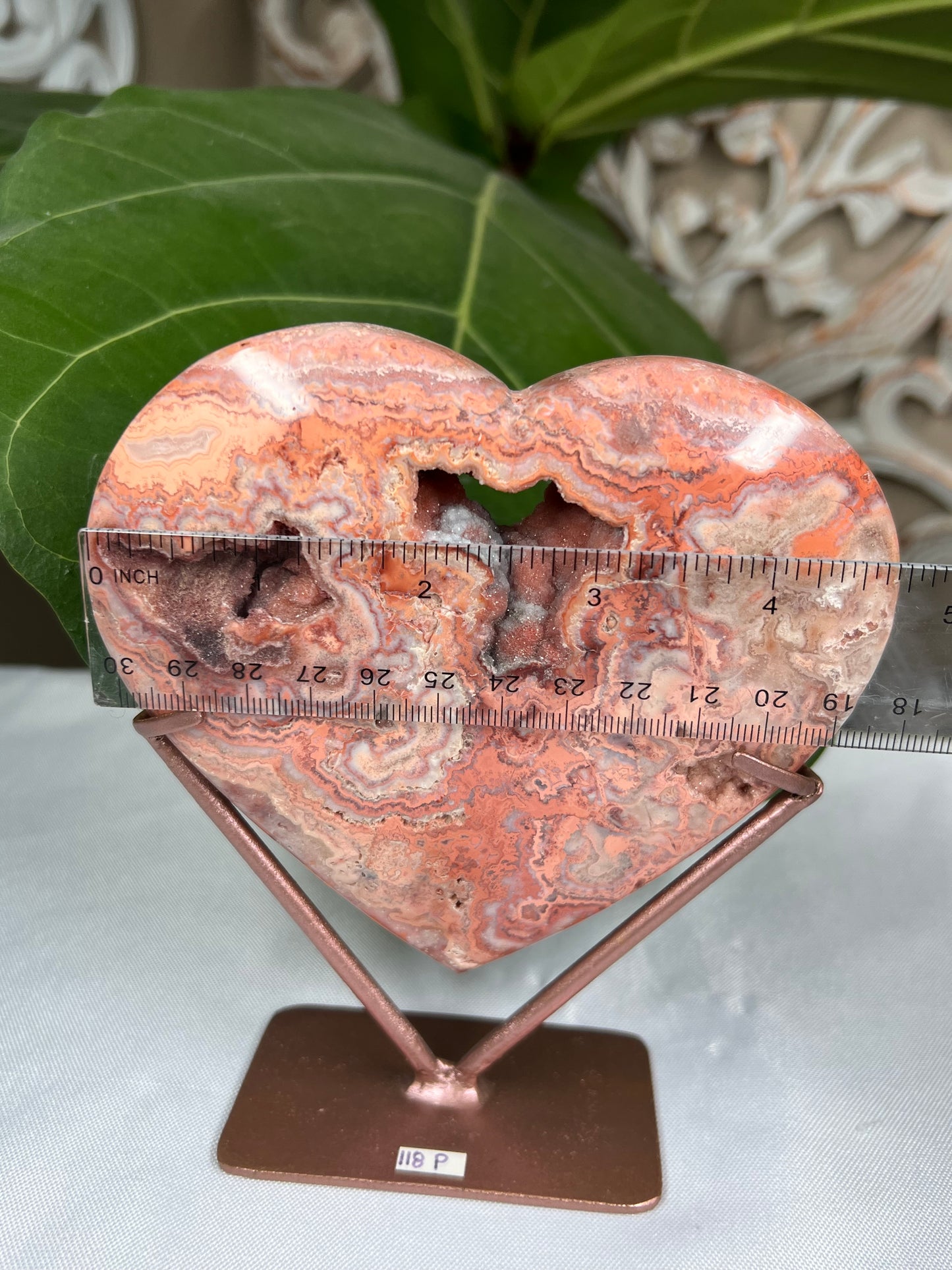 Crazy Lace Agate Heart