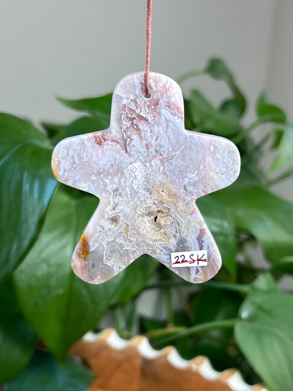 Sumatra Plume Agate Gingerbread Ornaments
