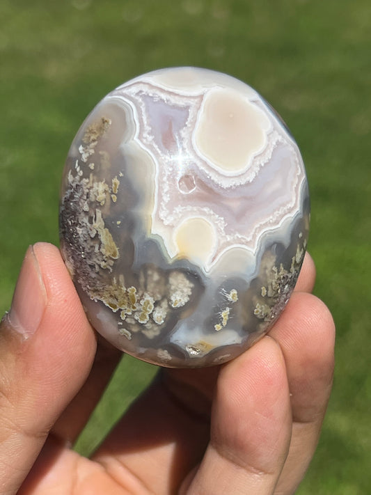 Scenic Moss Agate Palmstone BU