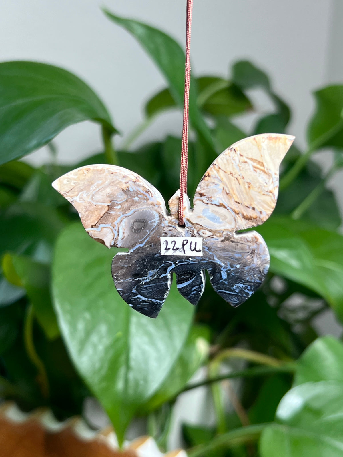 Palm Root Ornament Butterfly: PU