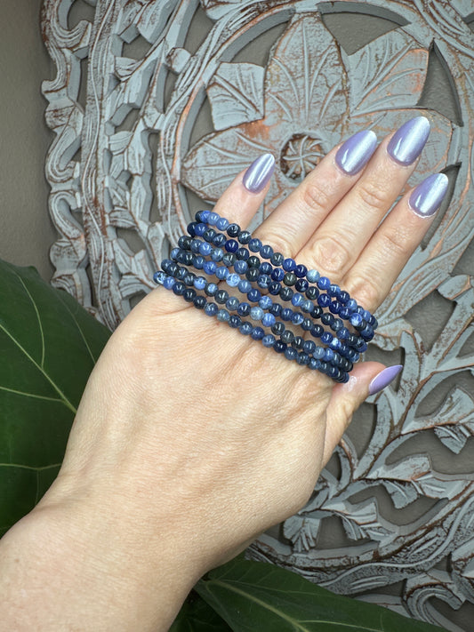 Sodalite Beaded Bracelet (4mm)