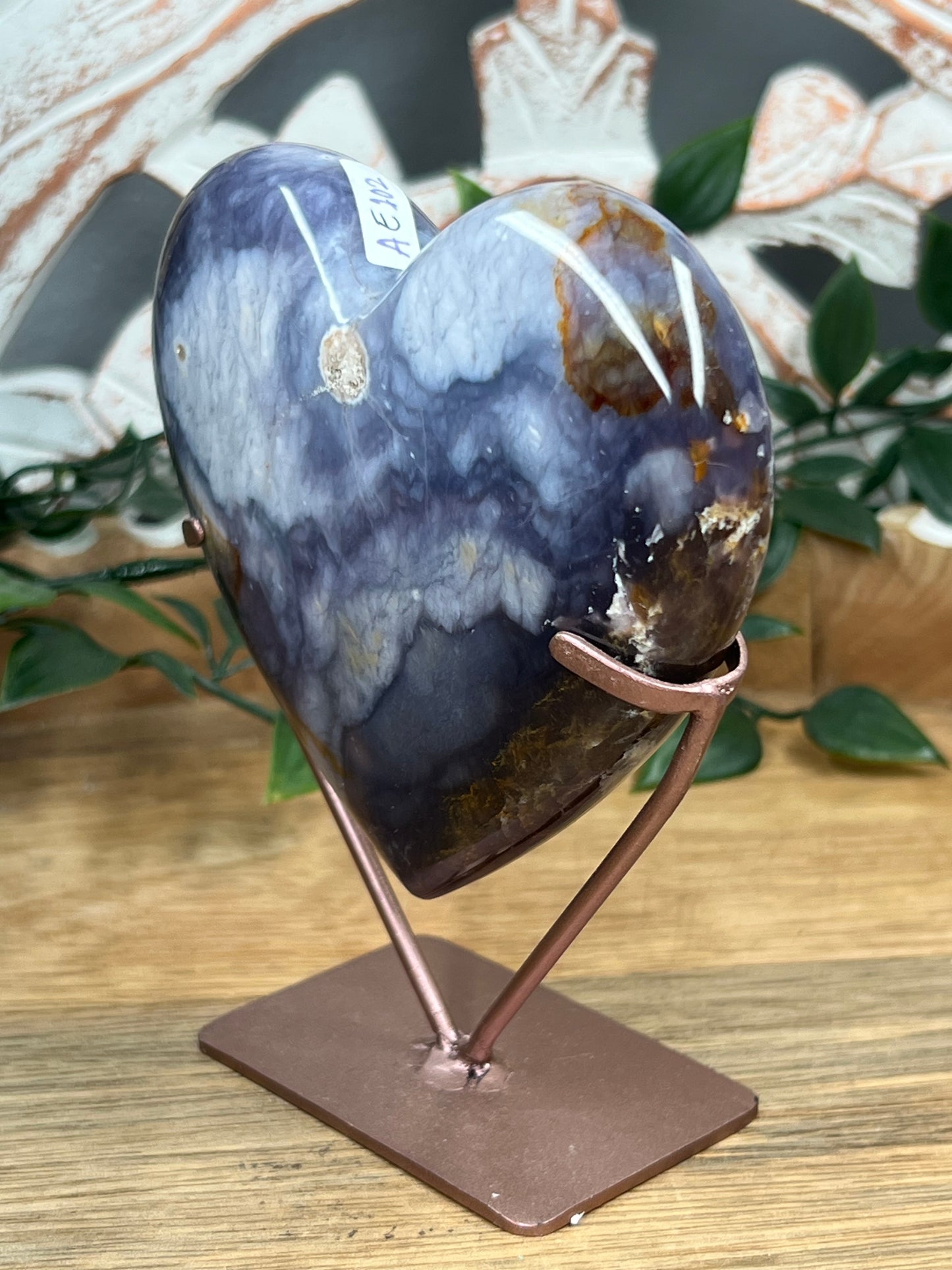 Purple Chalcedony Heart