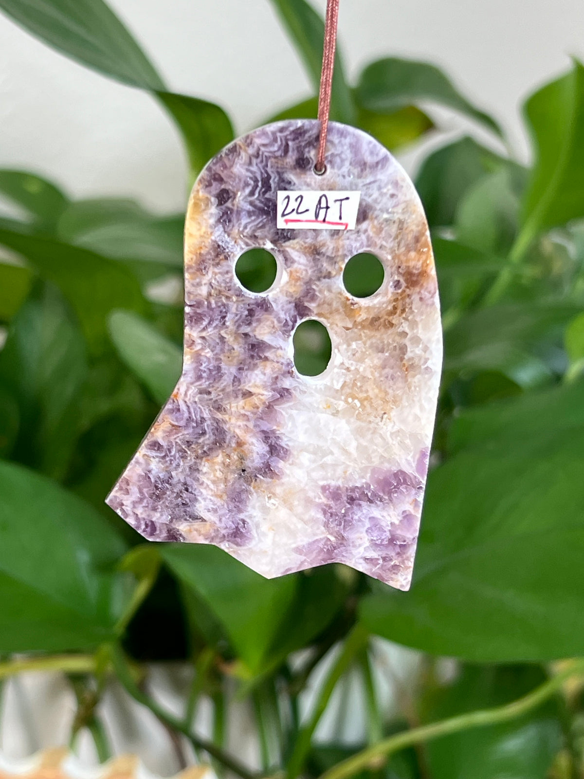 Indonesian Amethyst Ghost Ornaments