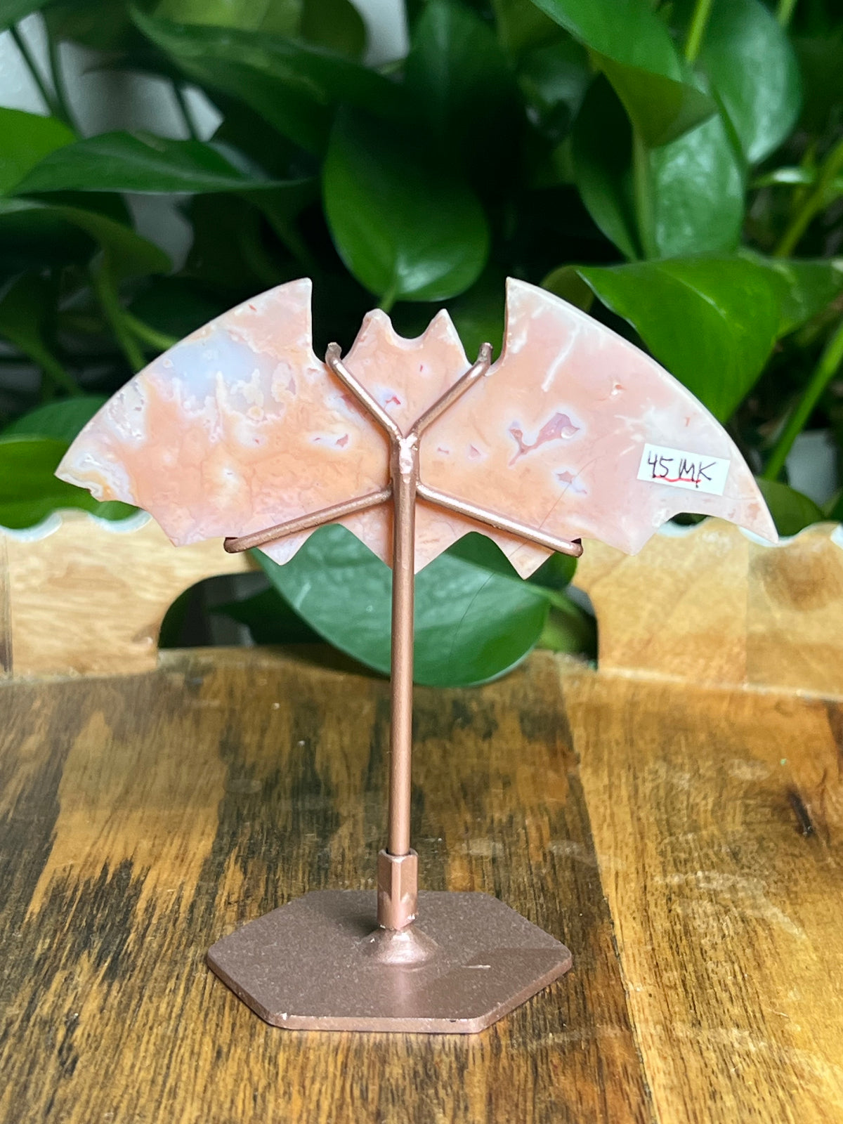 Pink carnelian Bat: MK