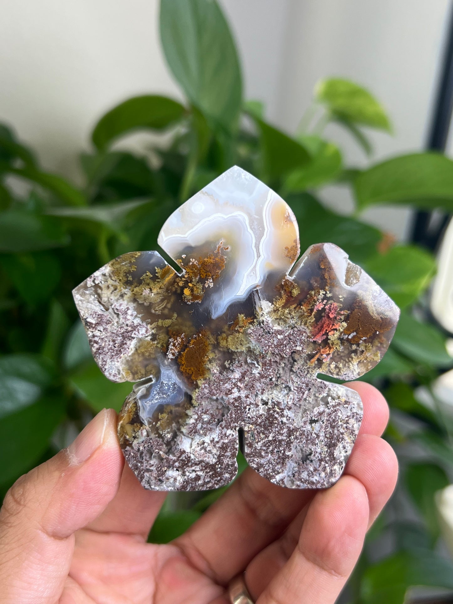 Scenic Moss Agate Flower Ki