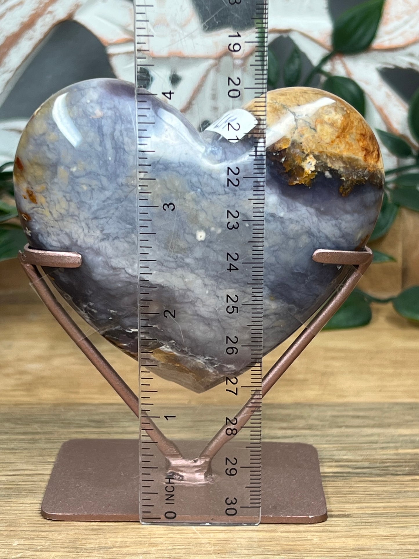 Purple Chalcedony Heart