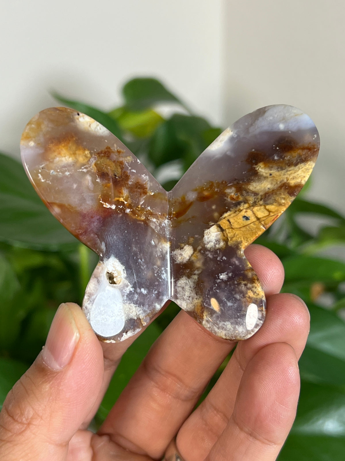 Purple Chalcedony 3D Butterflies