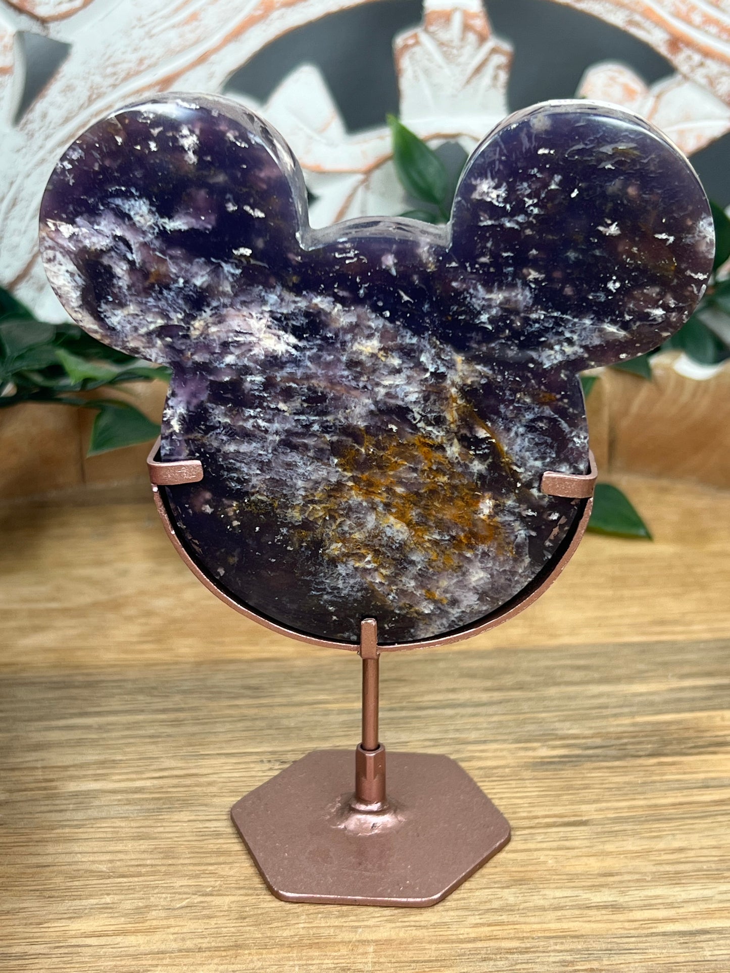 Purple Chalcedony Cat Head