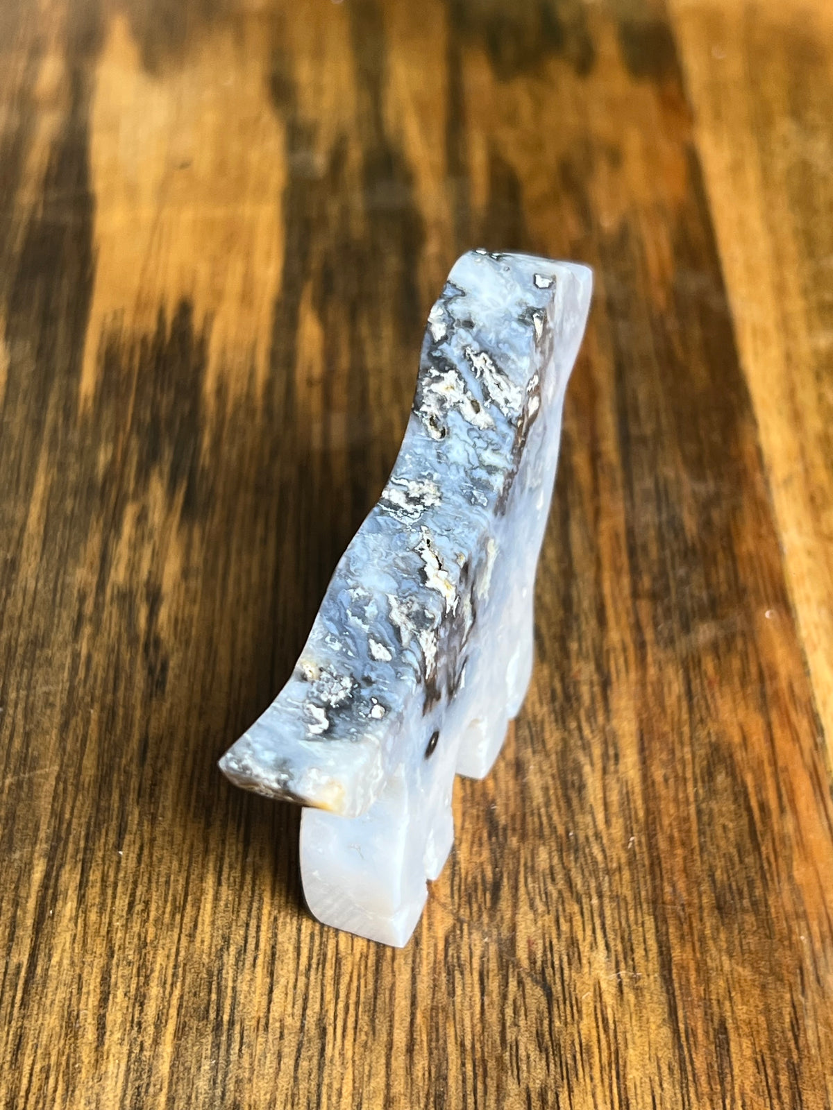 Blue Plume Agate Dog: Bi