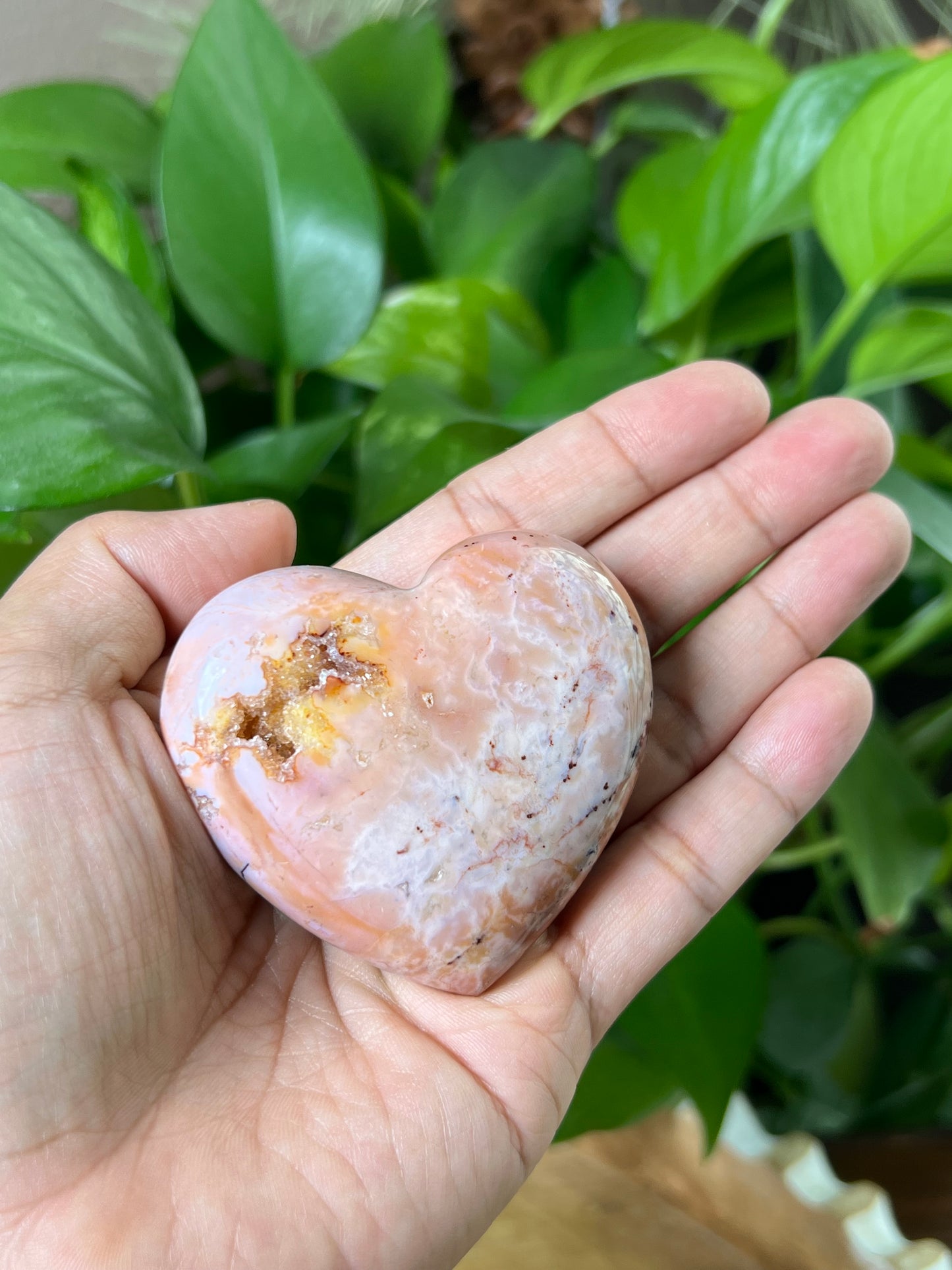 Pink Carnelian Heart