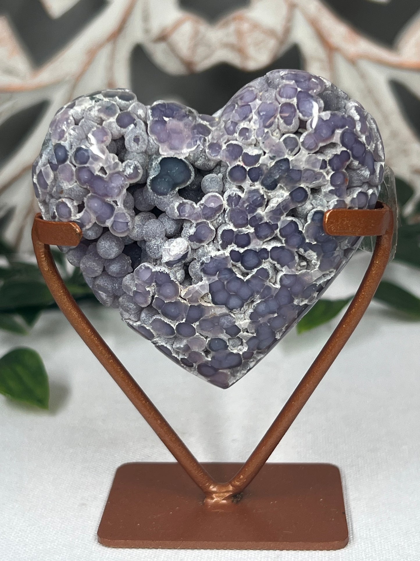 Grape Agate Heart