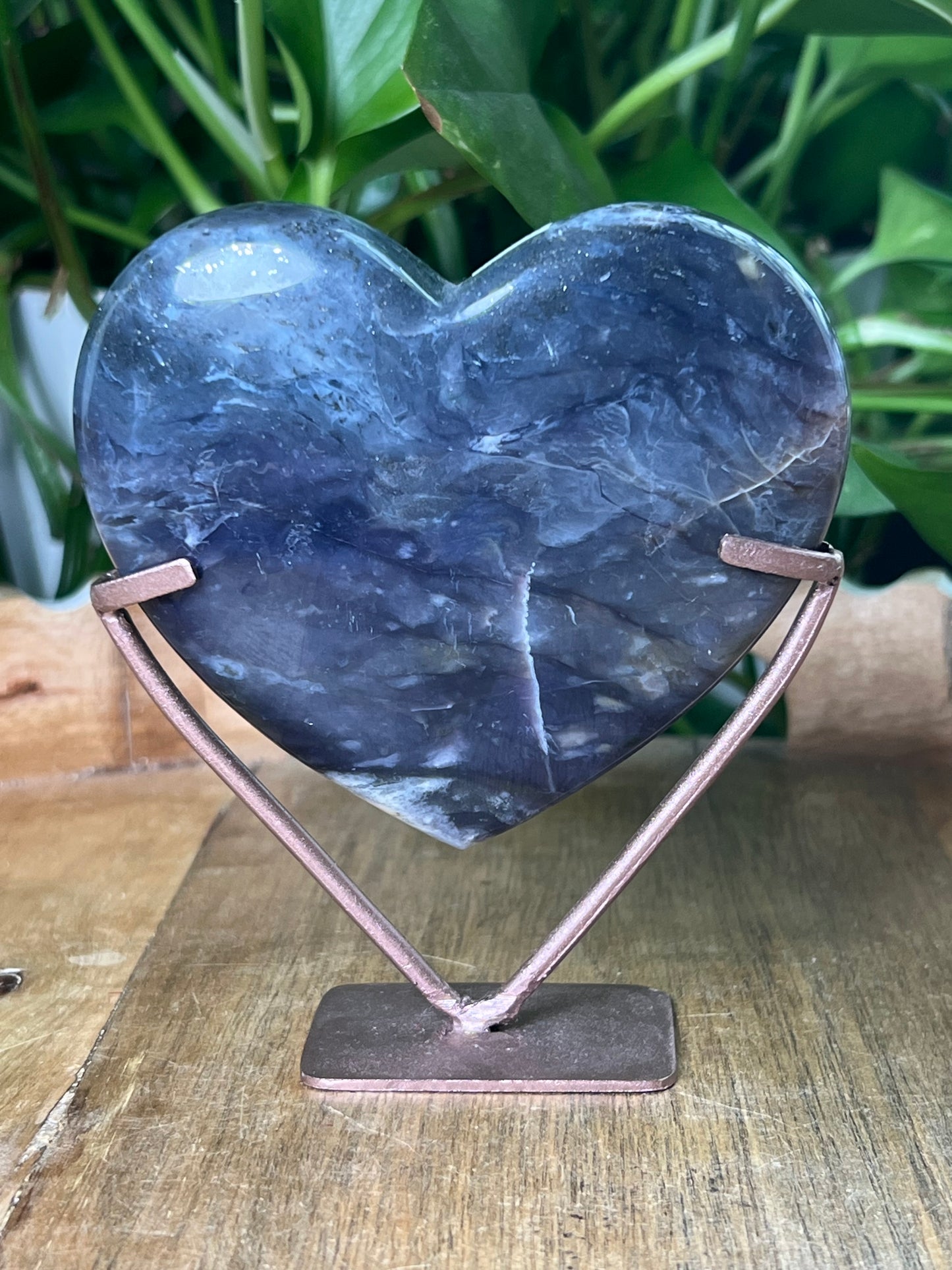 Purple Chalcedony Heart