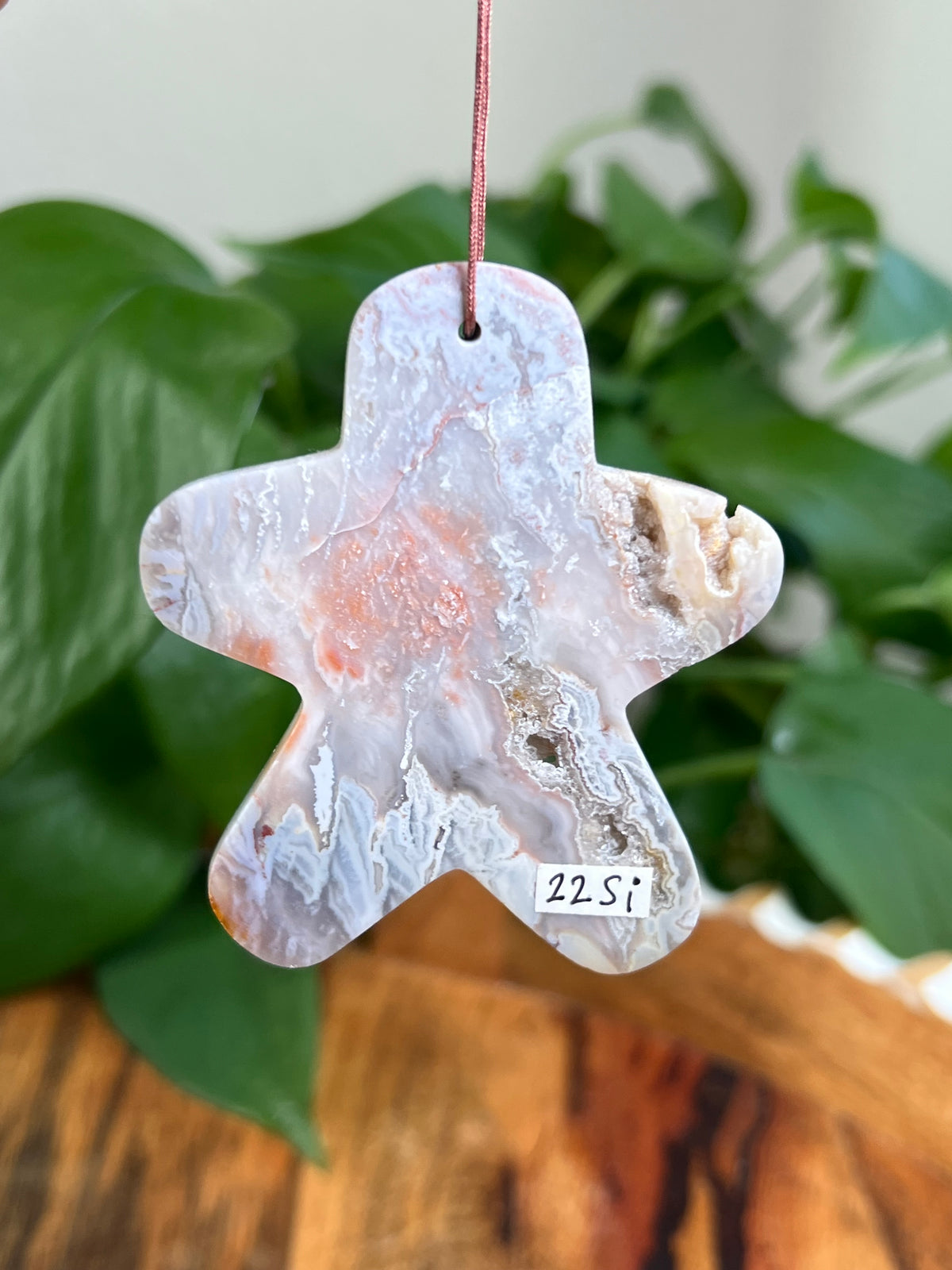 Sumatra Plume Agate Gingerbread Ornaments
