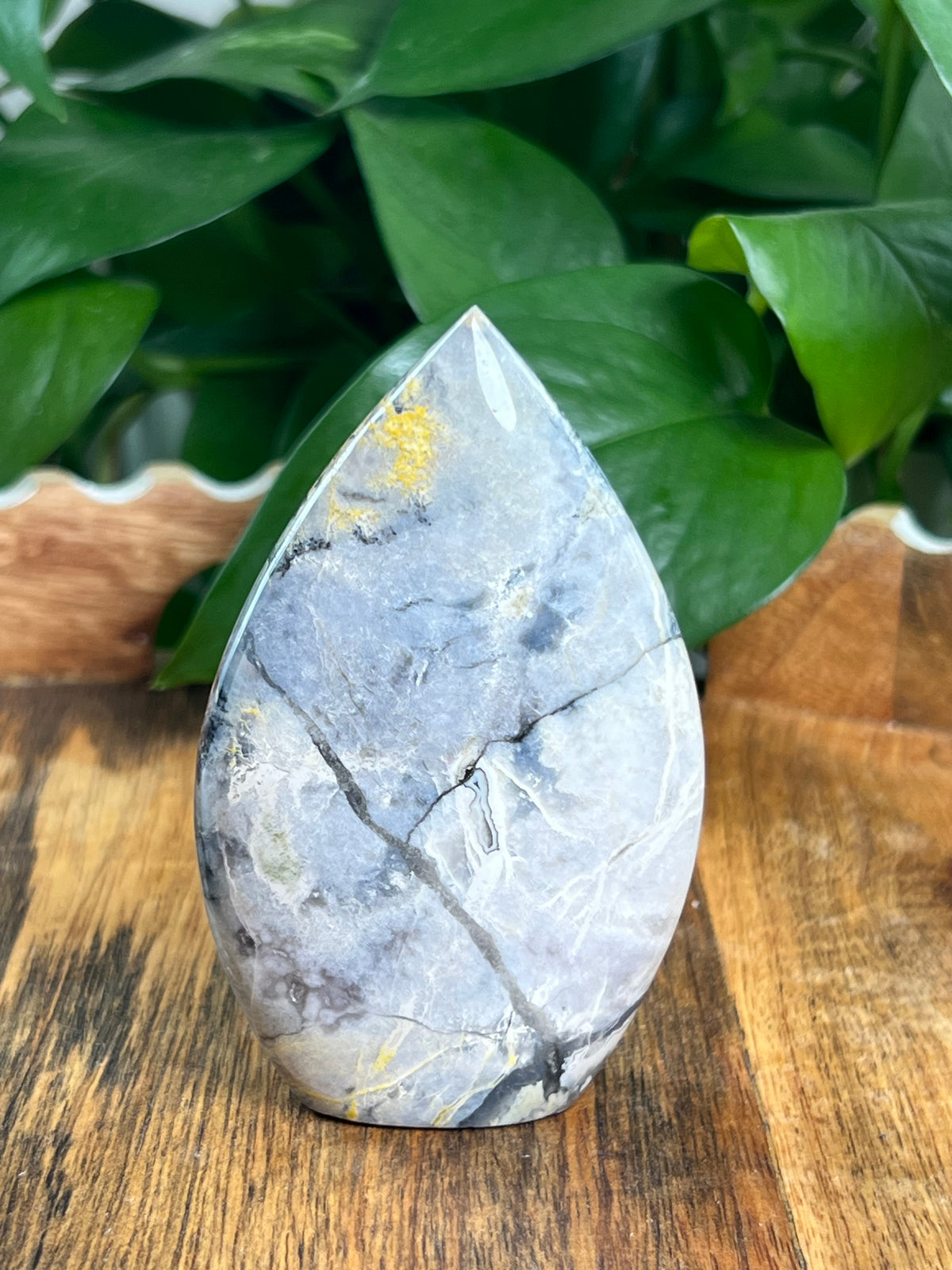 Blue Plume Agate Flame: Si