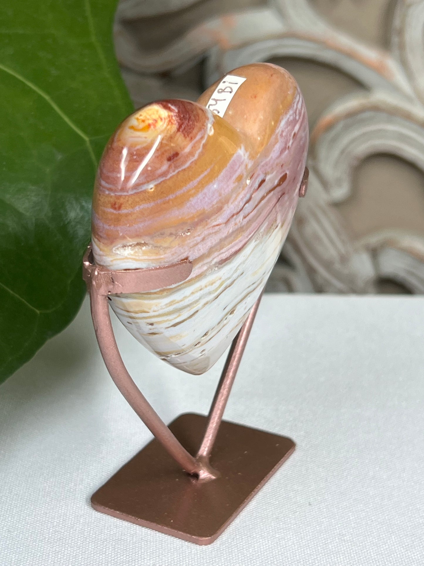 Milky Jasper Heart