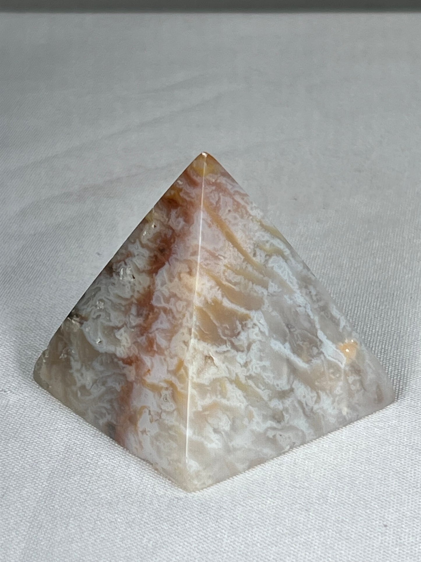 Rainbow Plume Agate Pyramid