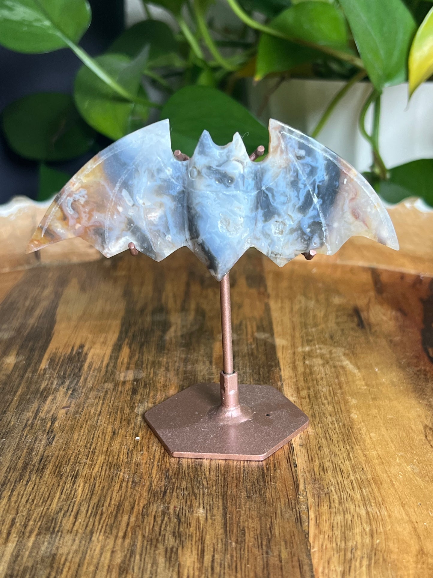 Rainbow Plume Agate Bat