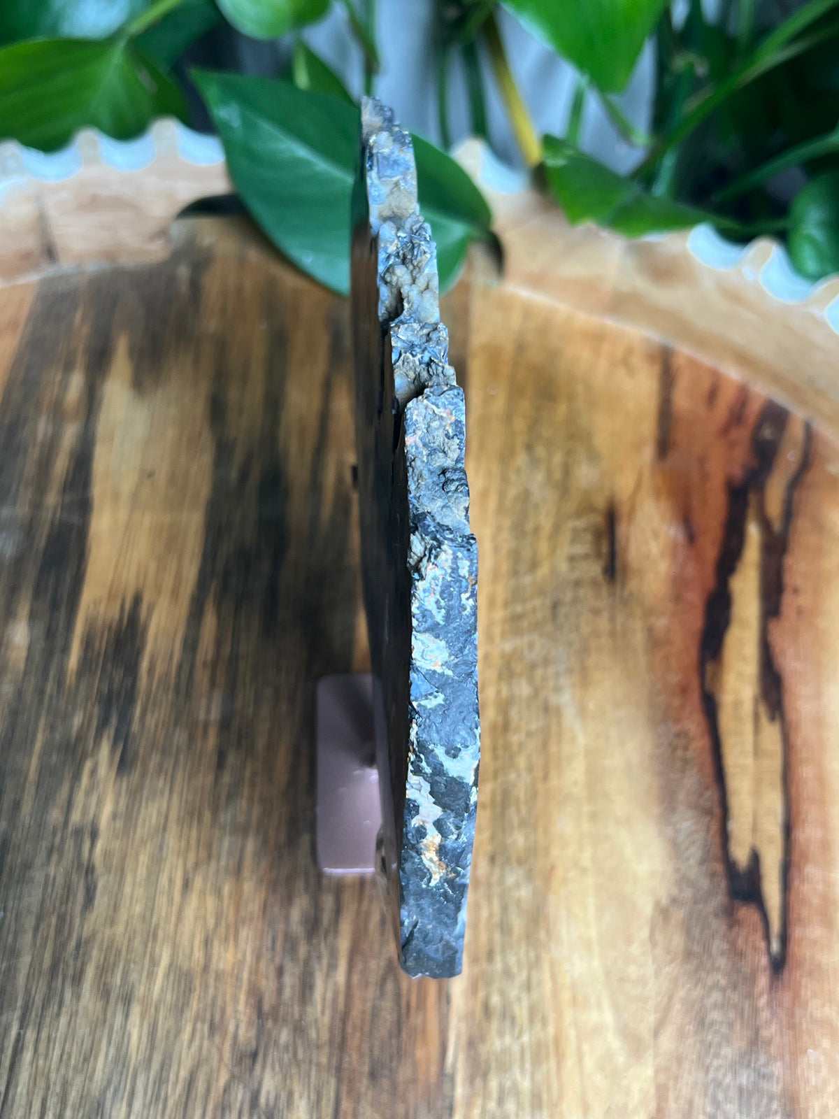 Blue Plume Agate Slab: BA