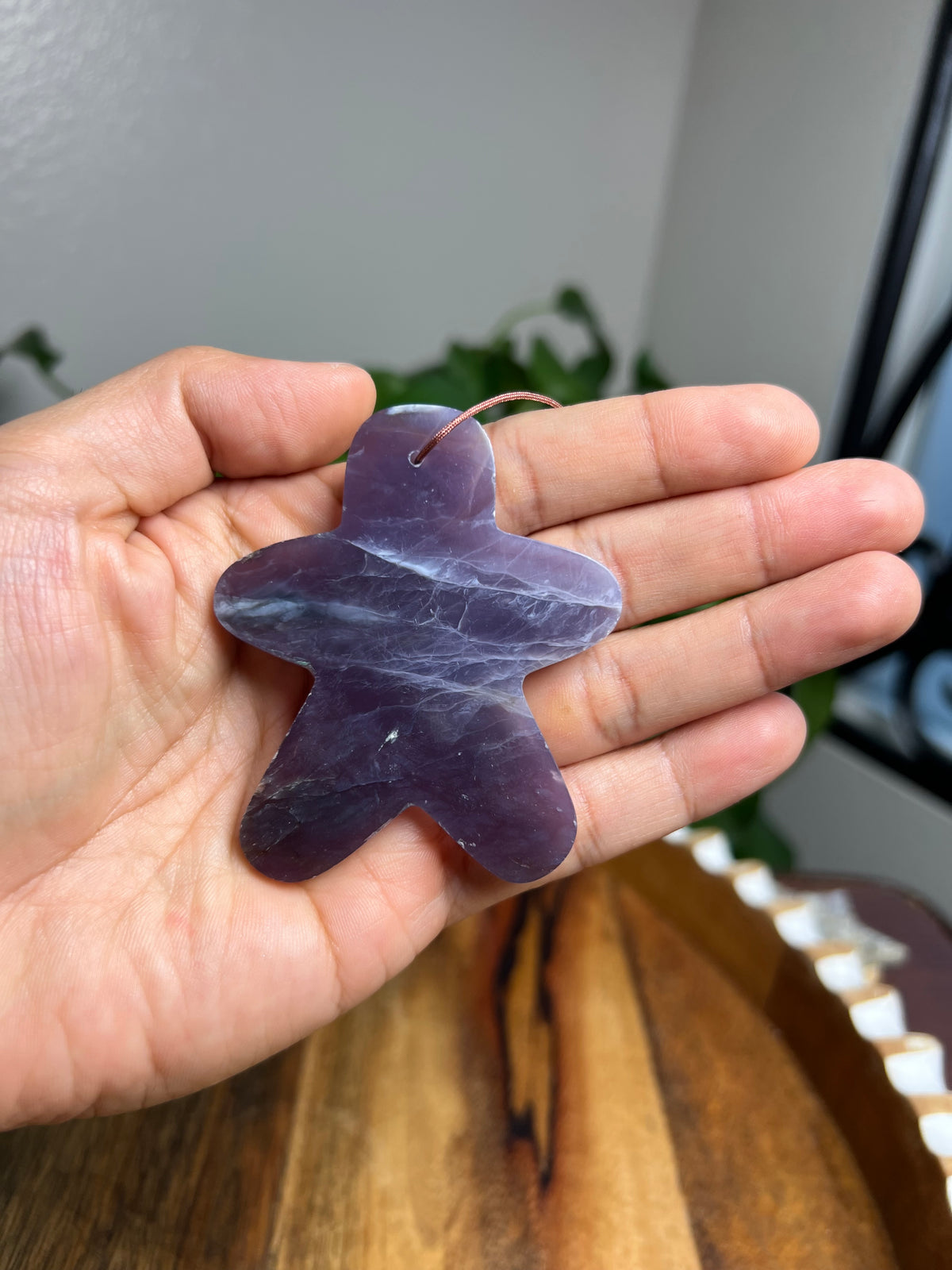 Purple Chalcedony Gingerbread Ornaments