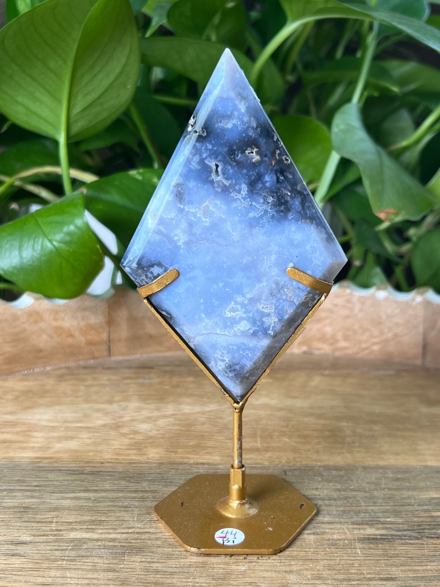 Blue Plume Agate Diamond