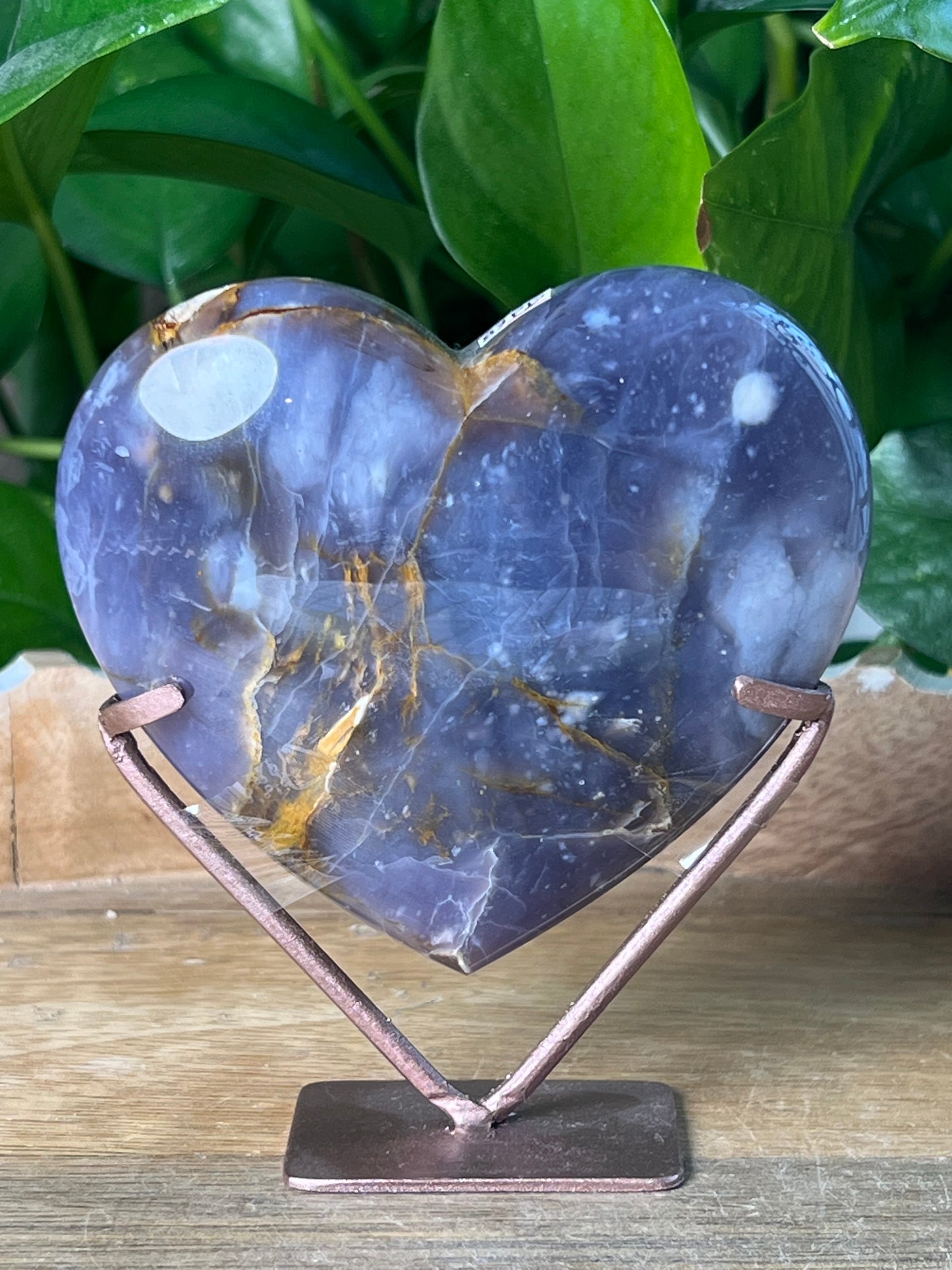 Purple Chalcedony Heart: PD