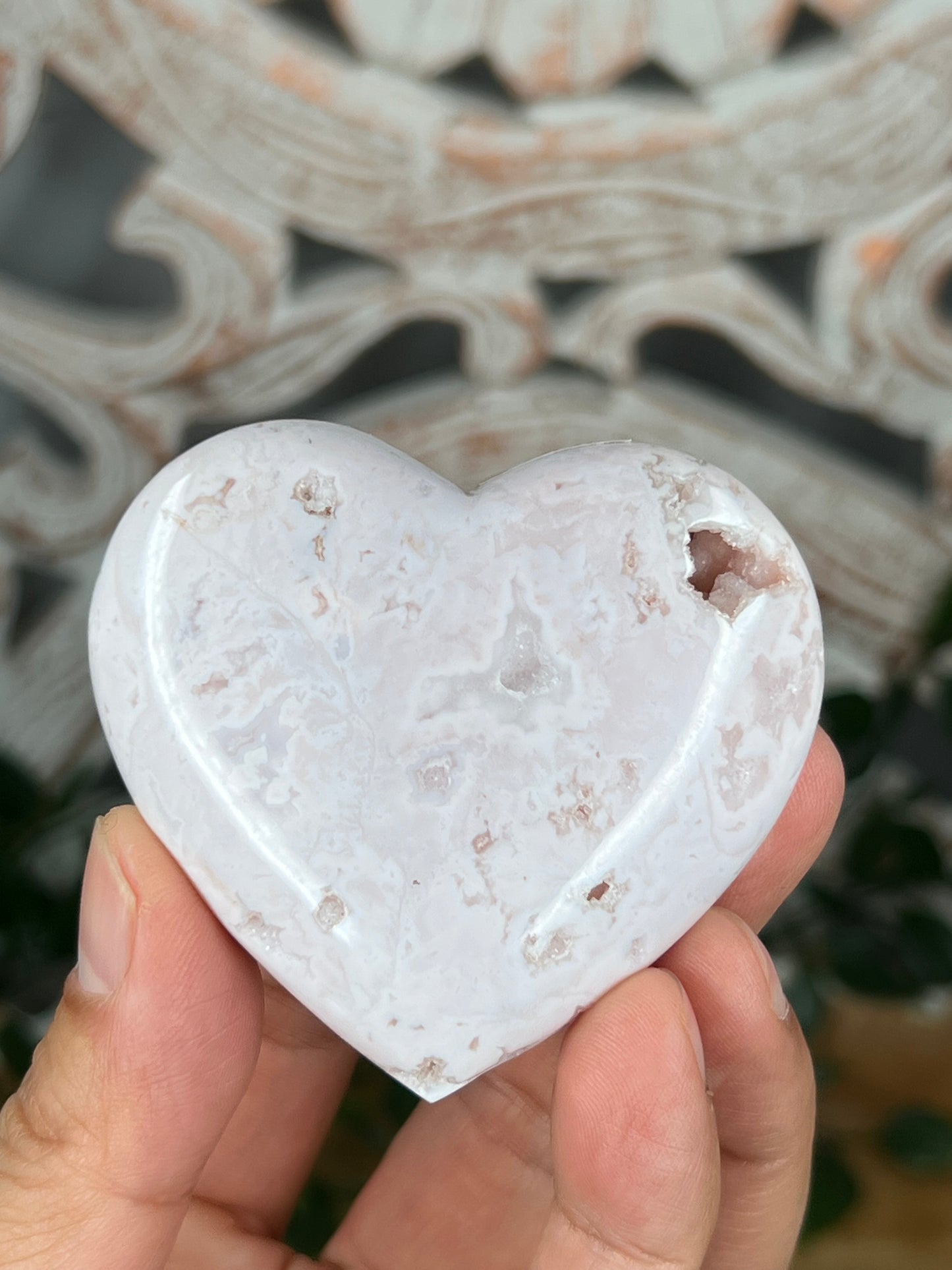 Pink Carnelian Heart