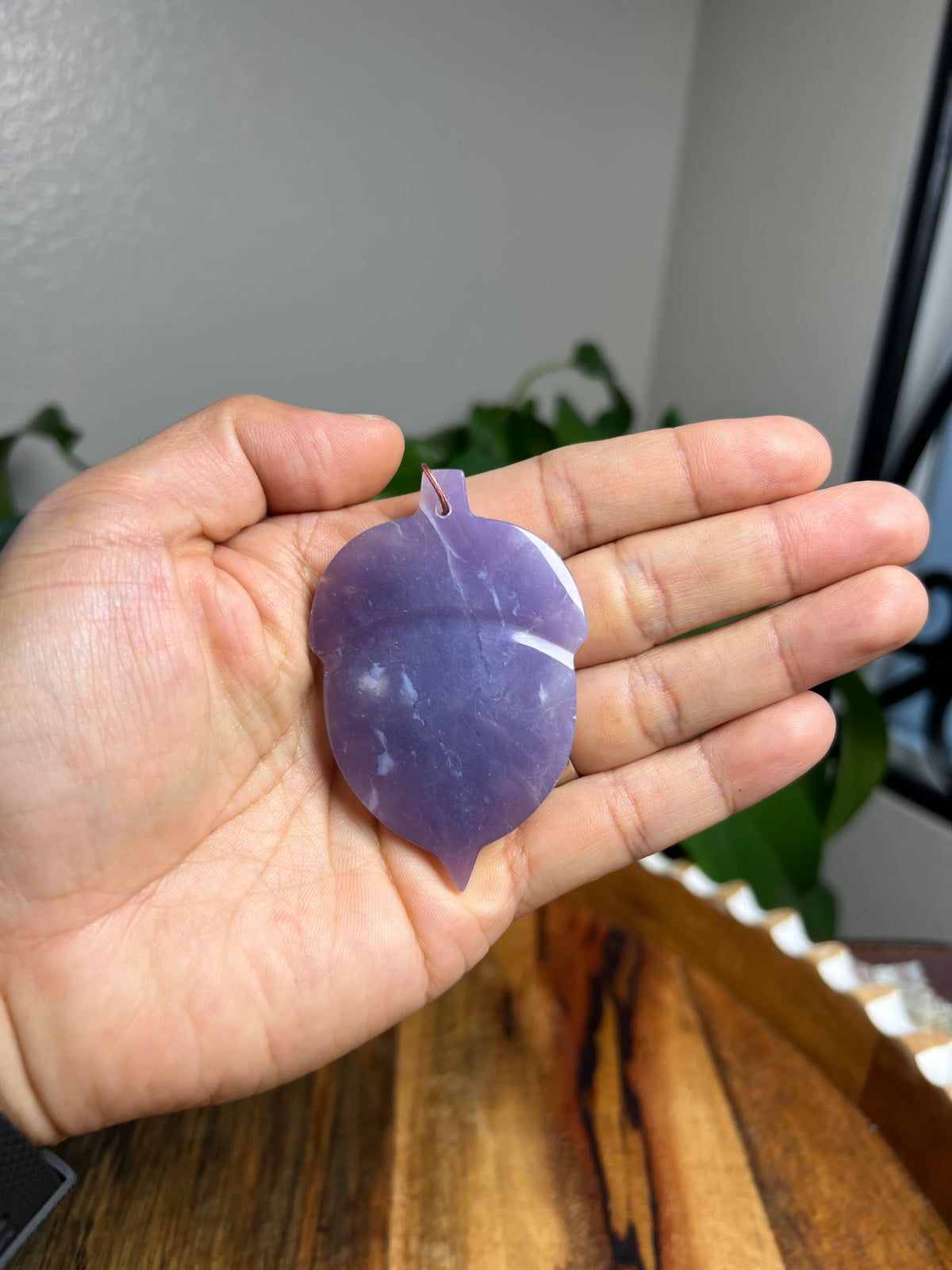 Purple Chalcedony Acorn Ornaments