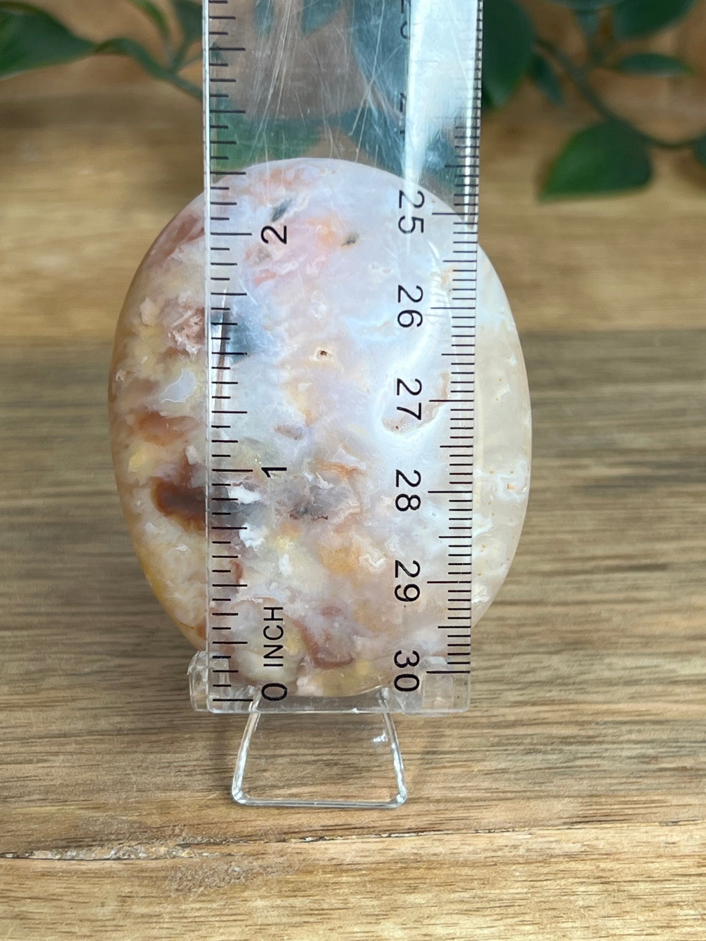 Rainbow Plume Agate Palmstone