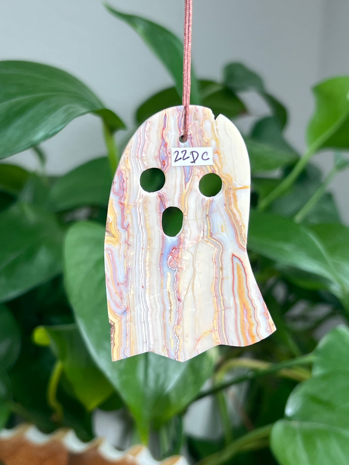 Crazy Lace Agate Ornament Ghost: DC