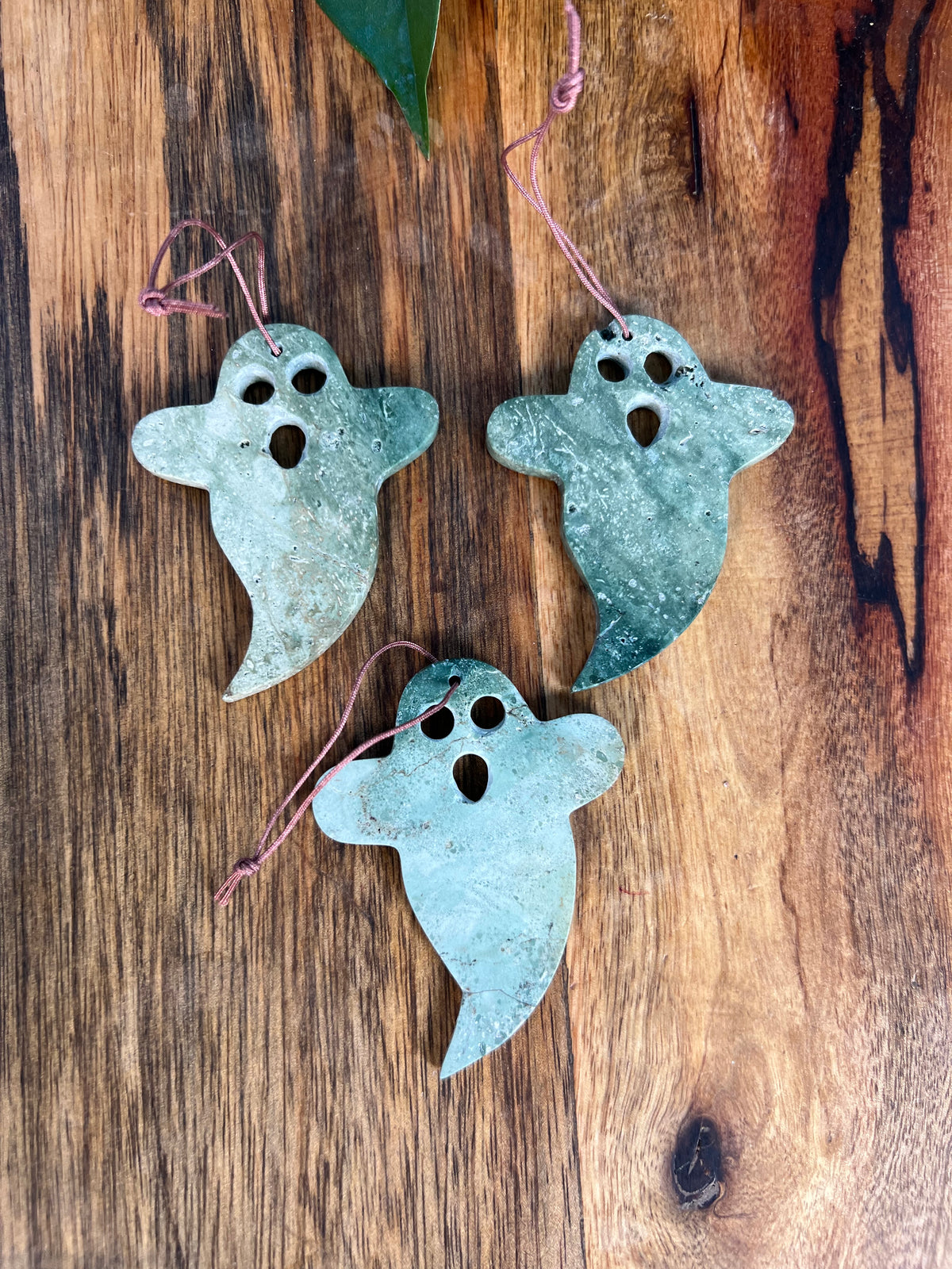 Blue Green Jasper Ghost Ornaments