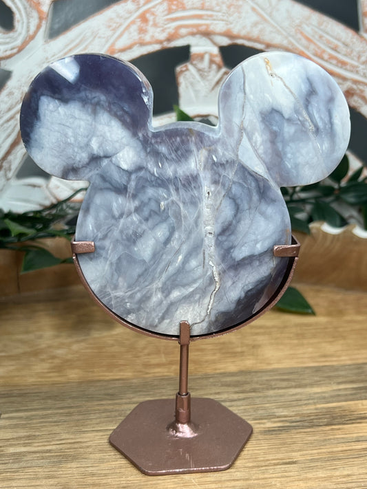 Purple Chalcedony Cat Head