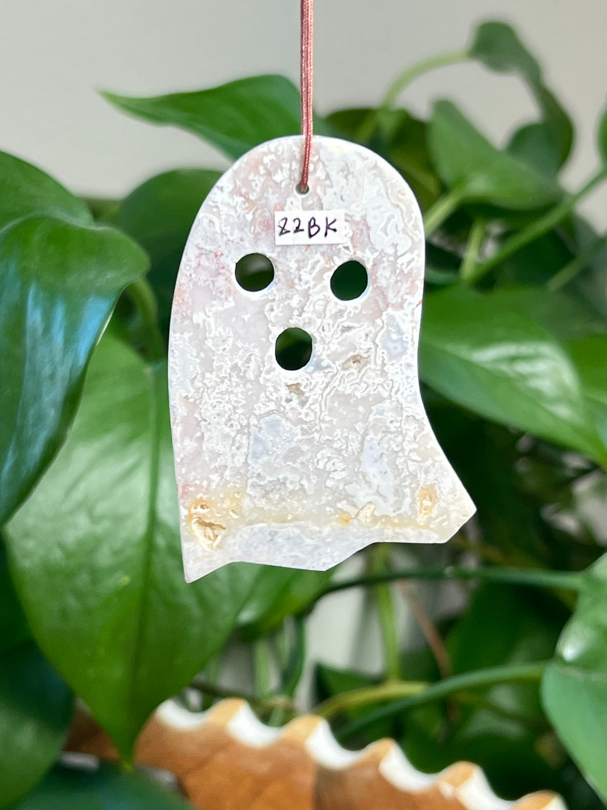 Sumatra Plume Agate Ghosts Ornaments