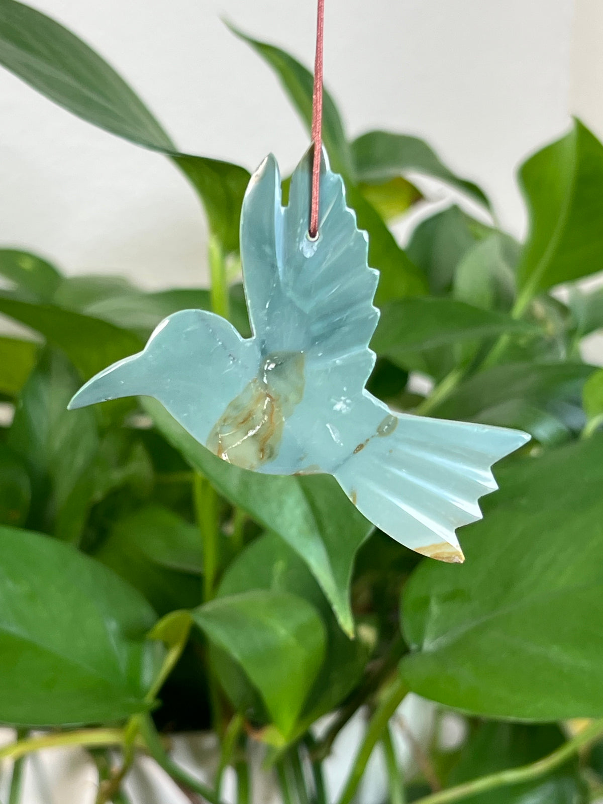 Blue Green Jasper Hummingbird Ornaments