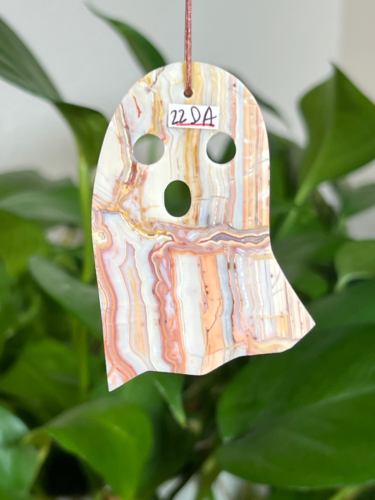 Crazy Lace Agate Ghost Ornaments