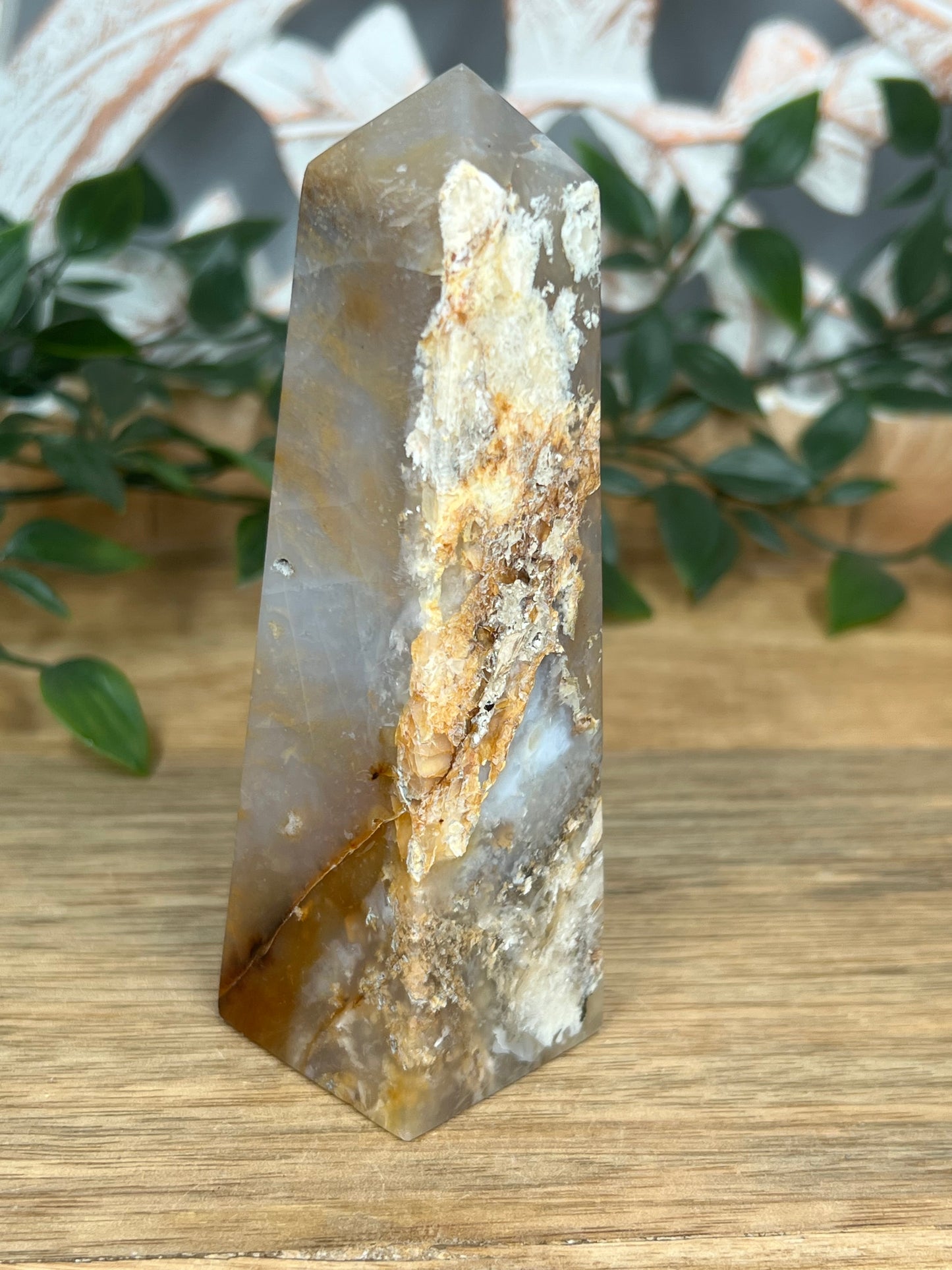 Dendritic Tiger Agate Tower